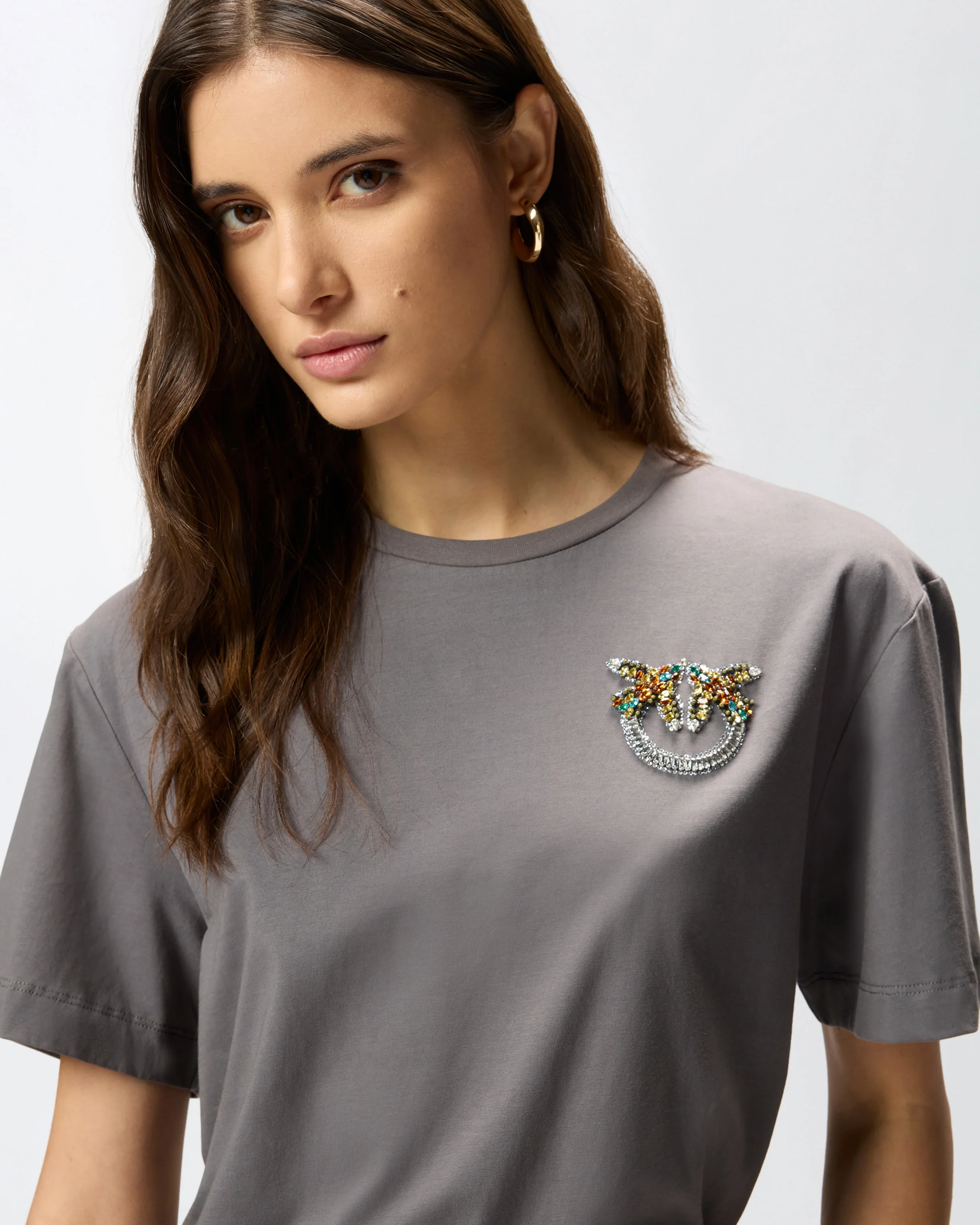 T-shirt with Love Birds jewel detail - Image 4