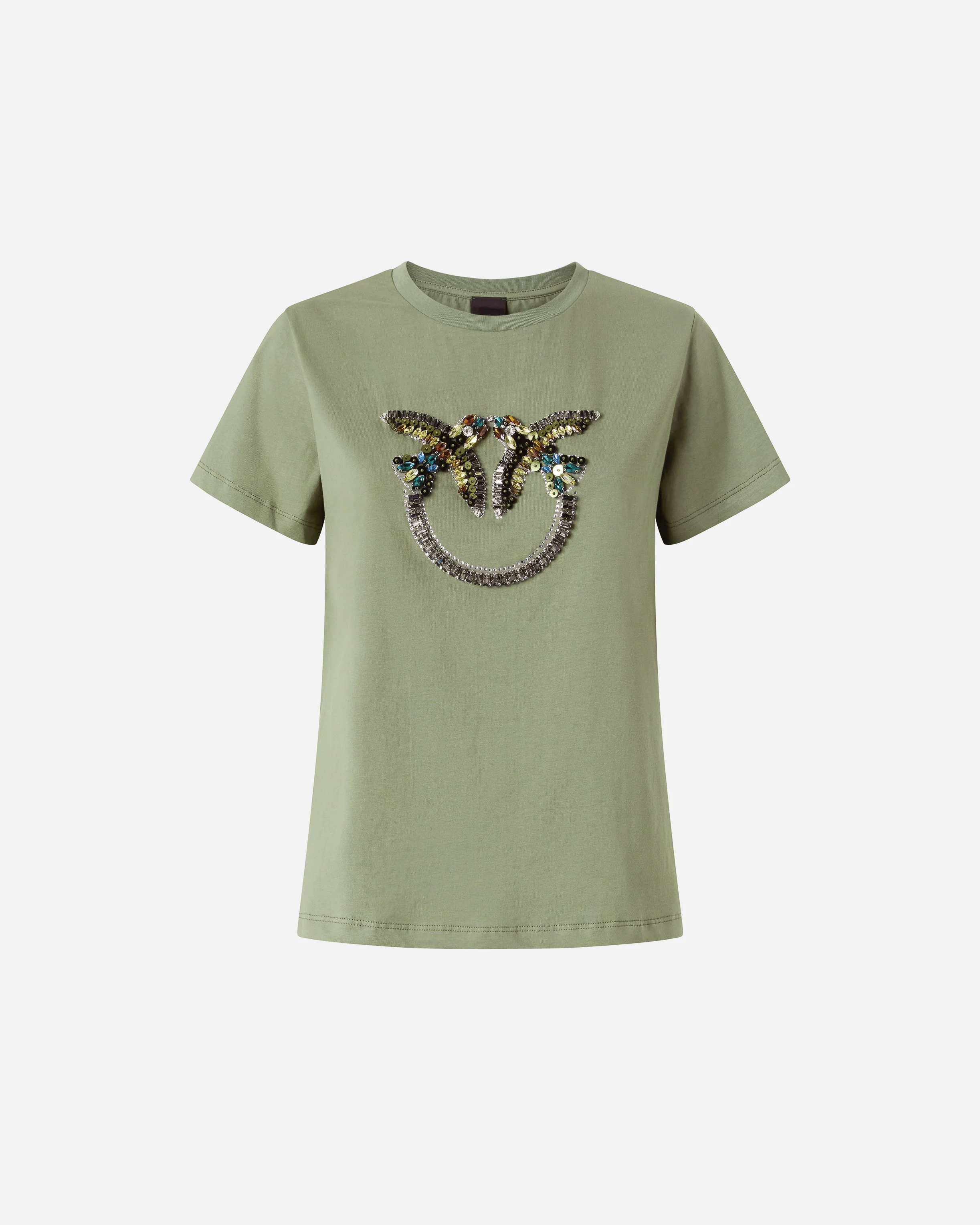 T-shirt with Love Birds jewel maxi embroidery - Image 5