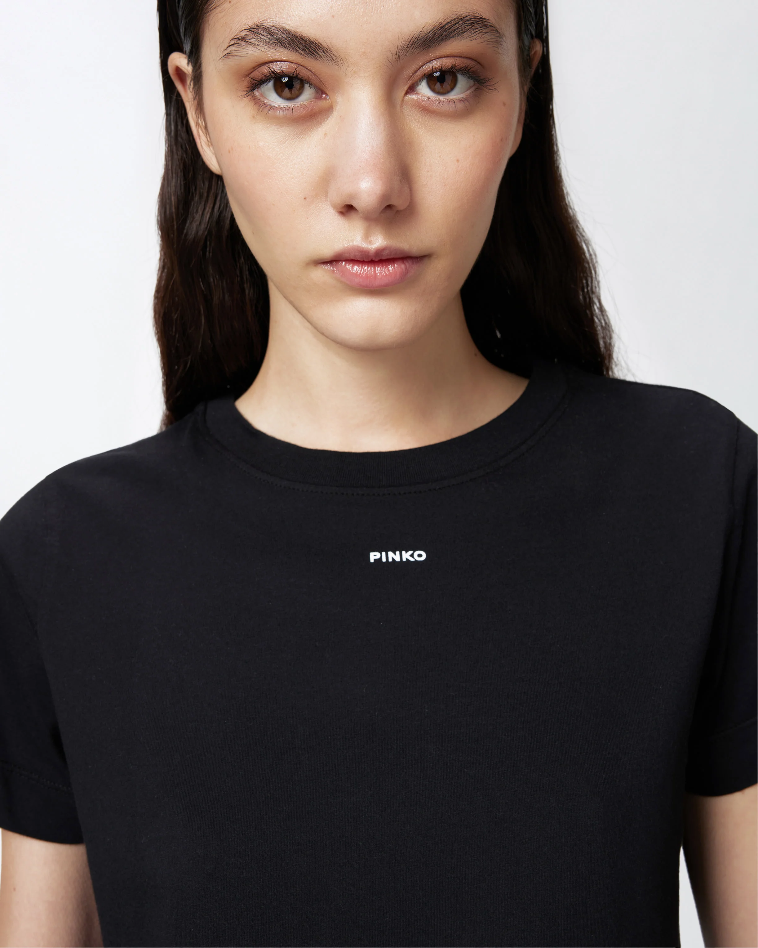 T-shirt with mini logo PINKO - Image 4