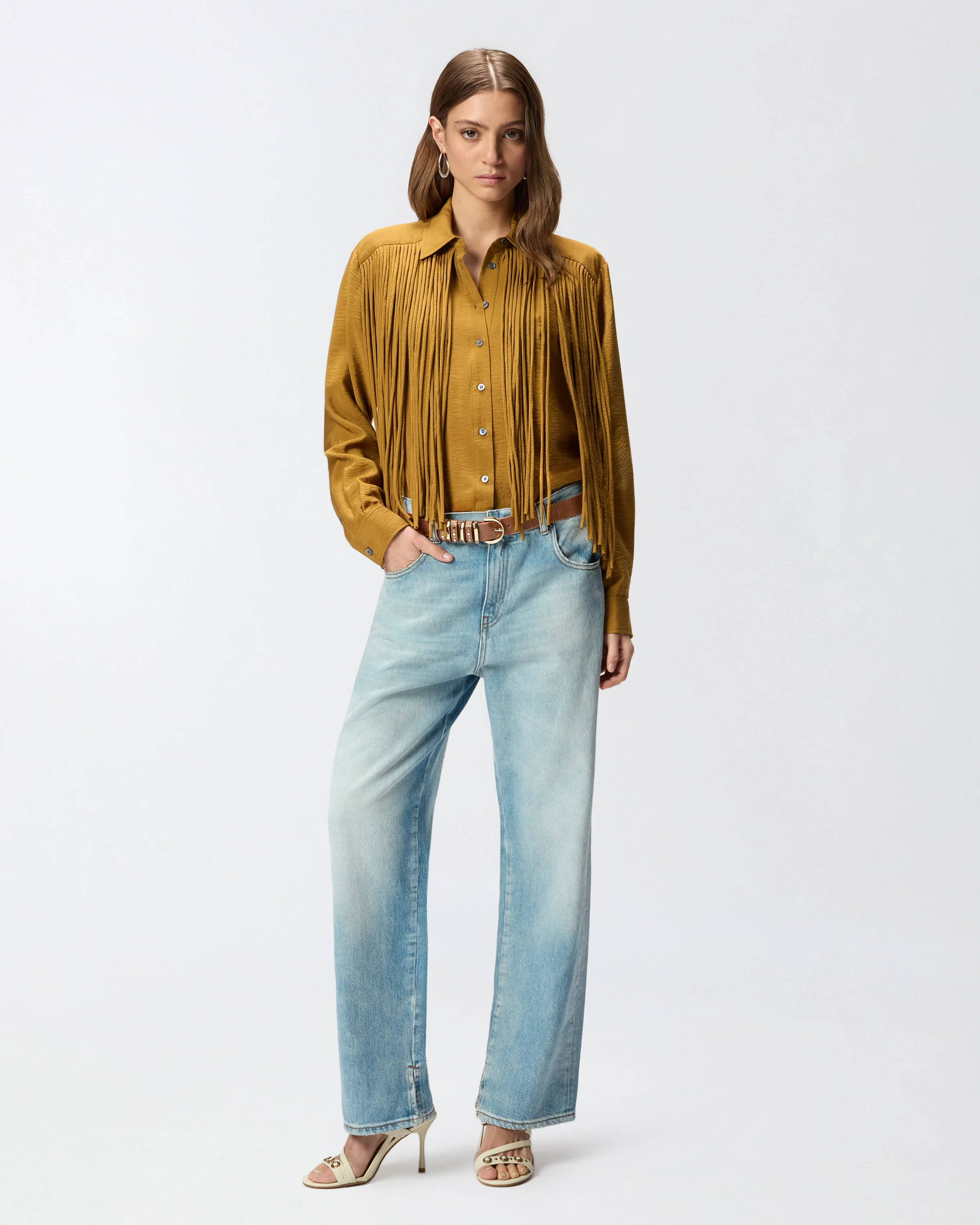 Texan-style shirt with fringing - Image 2