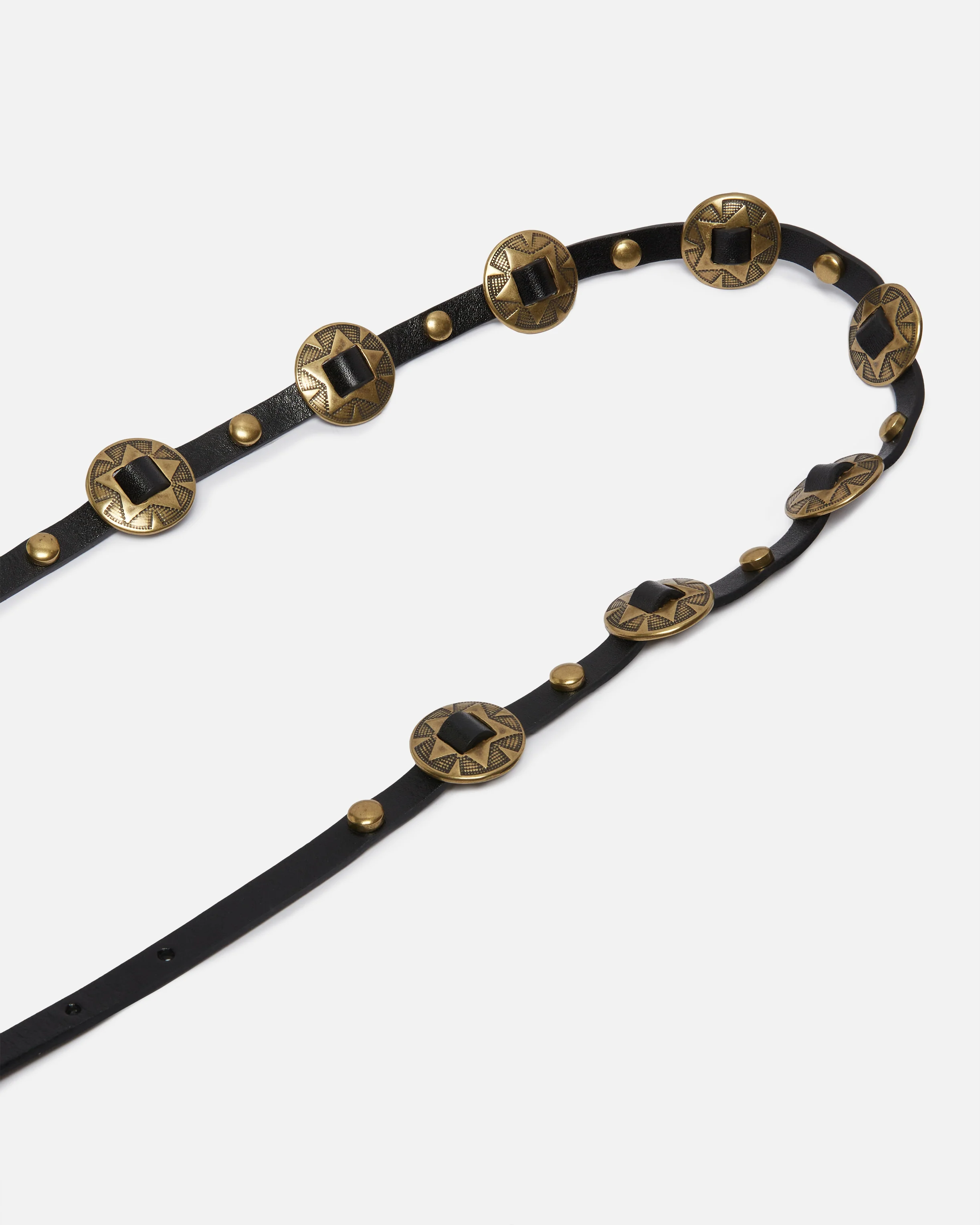 Thin belt with engraved metal plates 1cm - Image 5