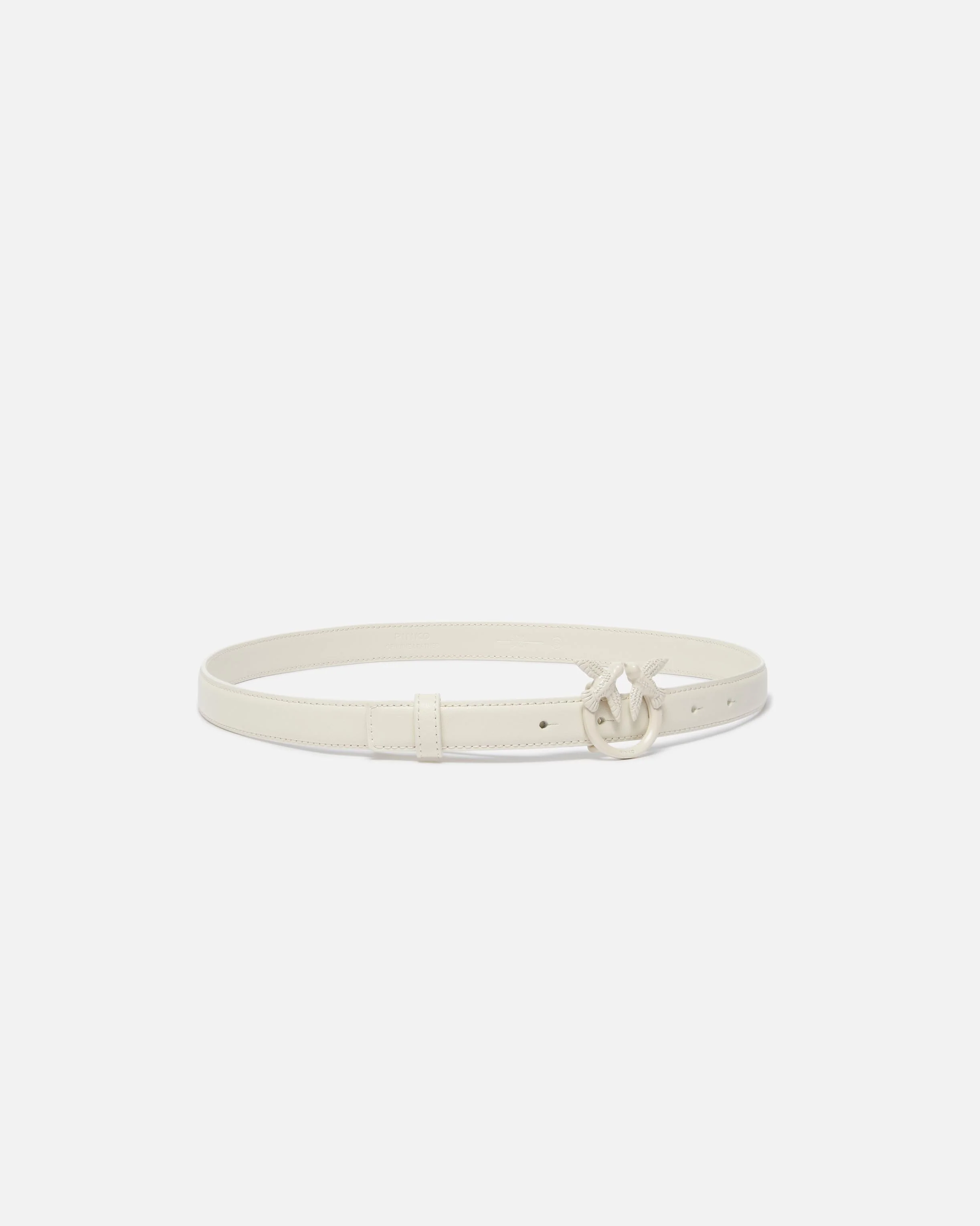 Thin colour-block Love Birds leather belt 2cm - Image 2