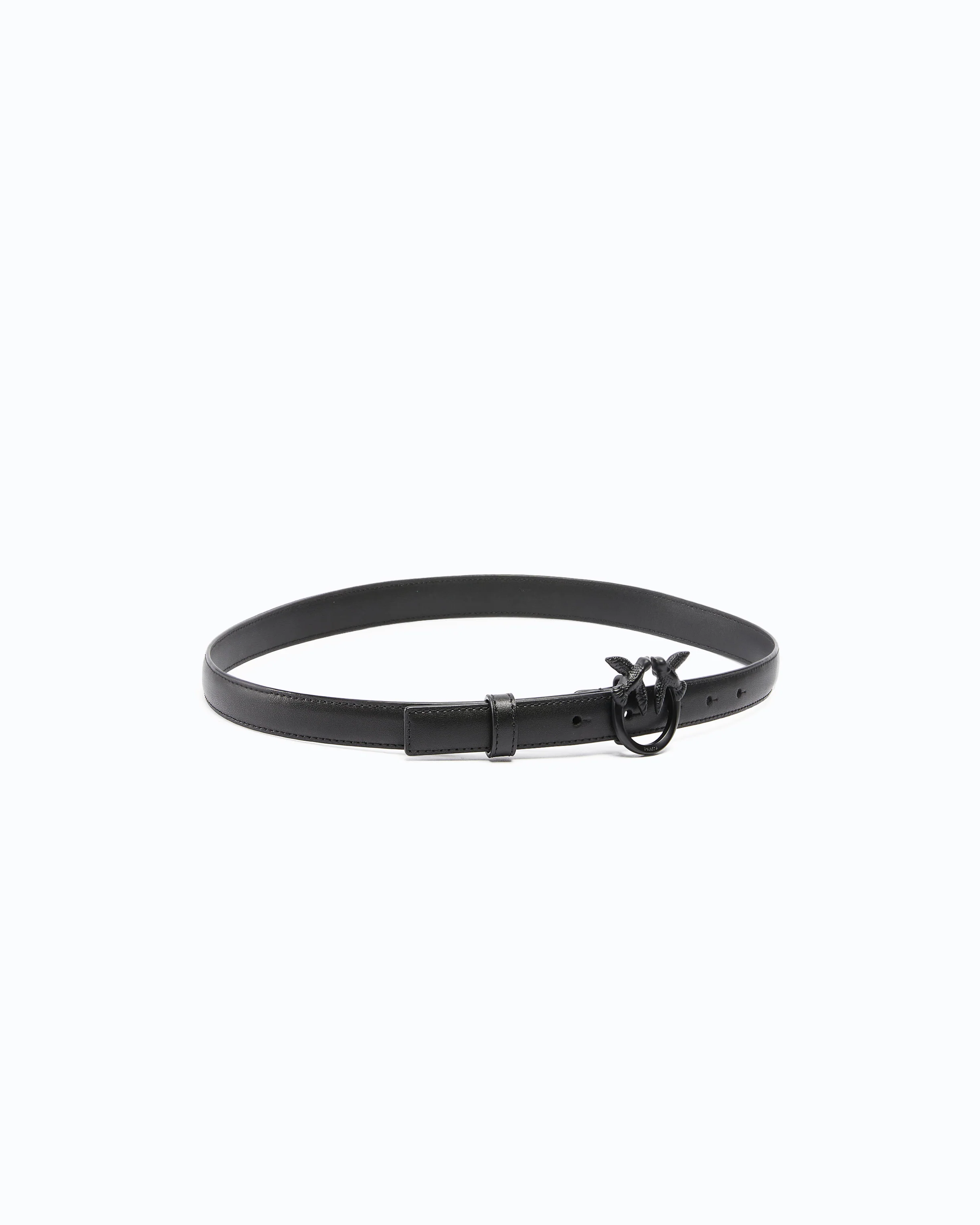 Thin colour-block Love Birds leather belt 2cm - Image 2