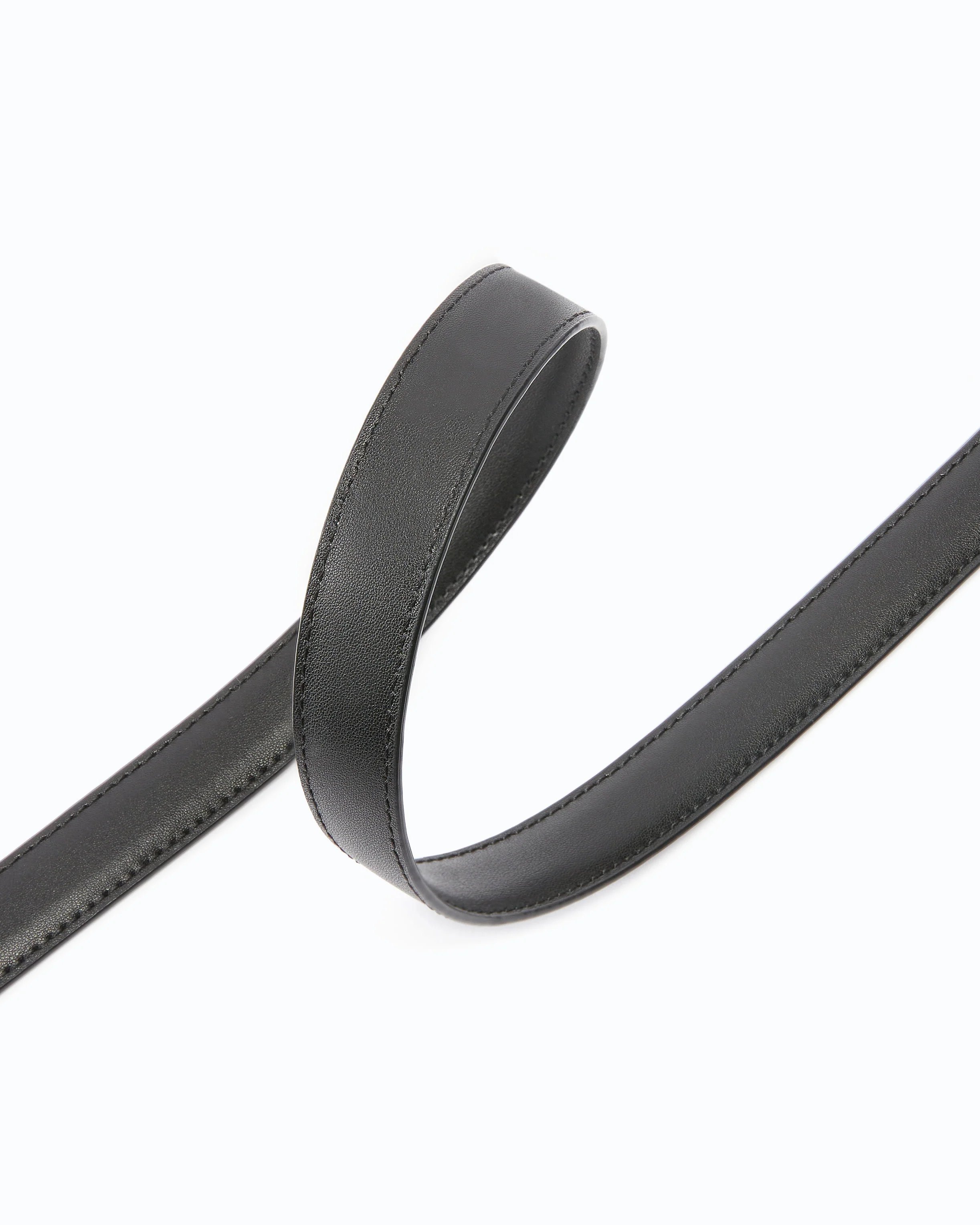 Thin colour-block Love Birds leather belt 2cm - Image 4