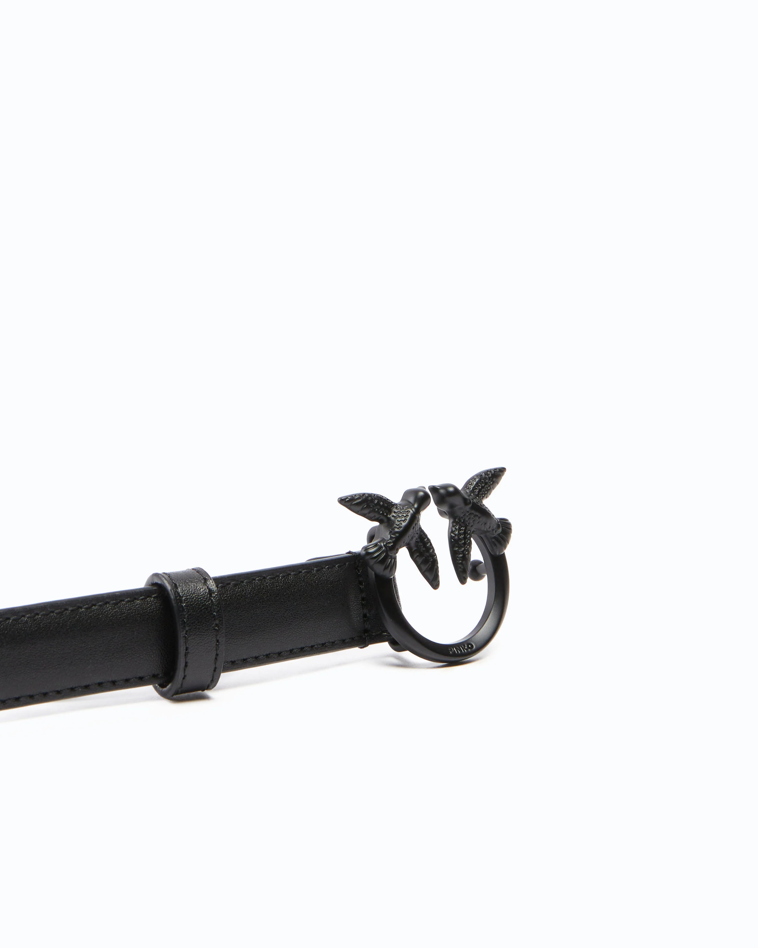 Thin colour-block Love Birds leather belt 2cm - Image 5