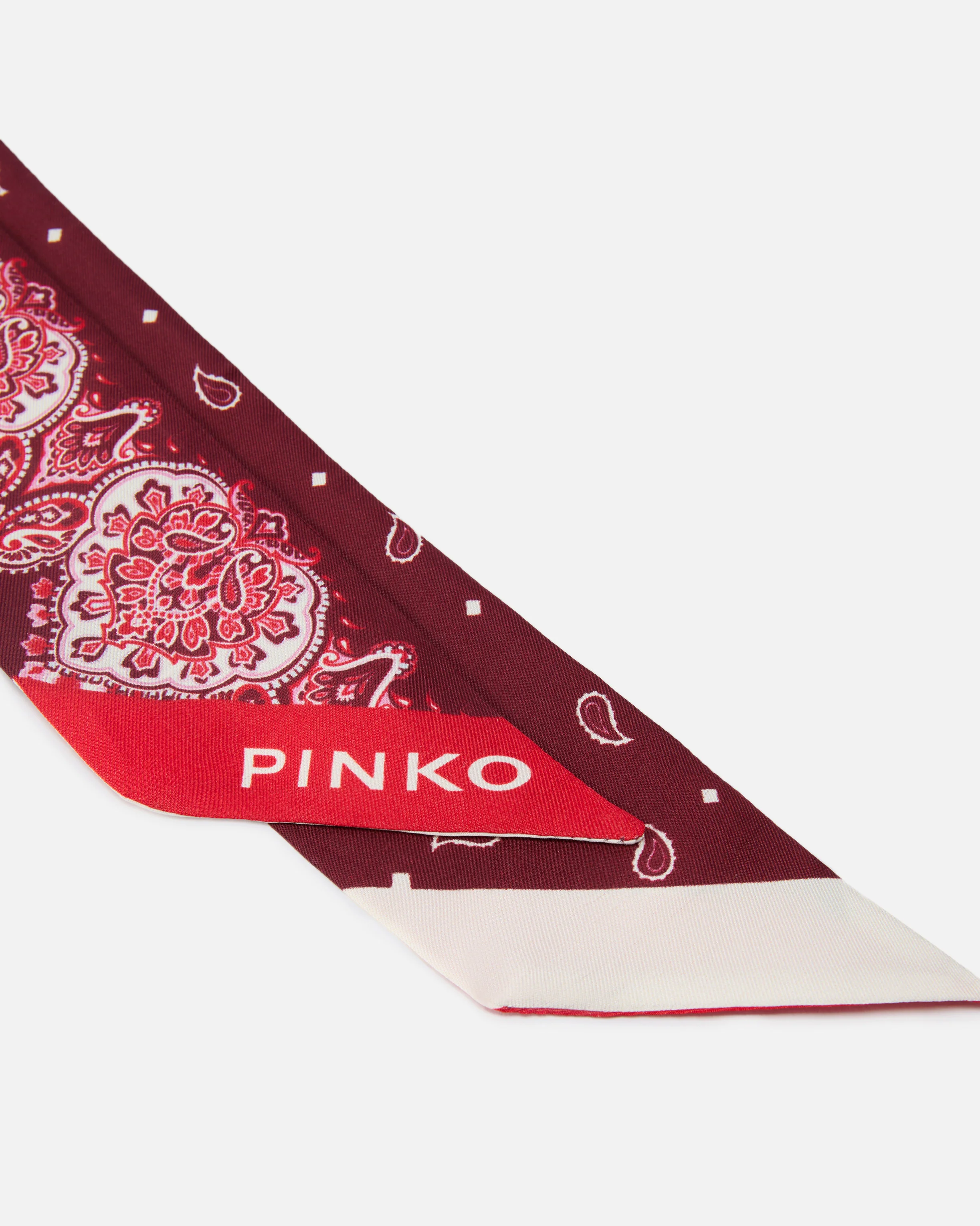Thin scarf with floral paisley print - Image 3