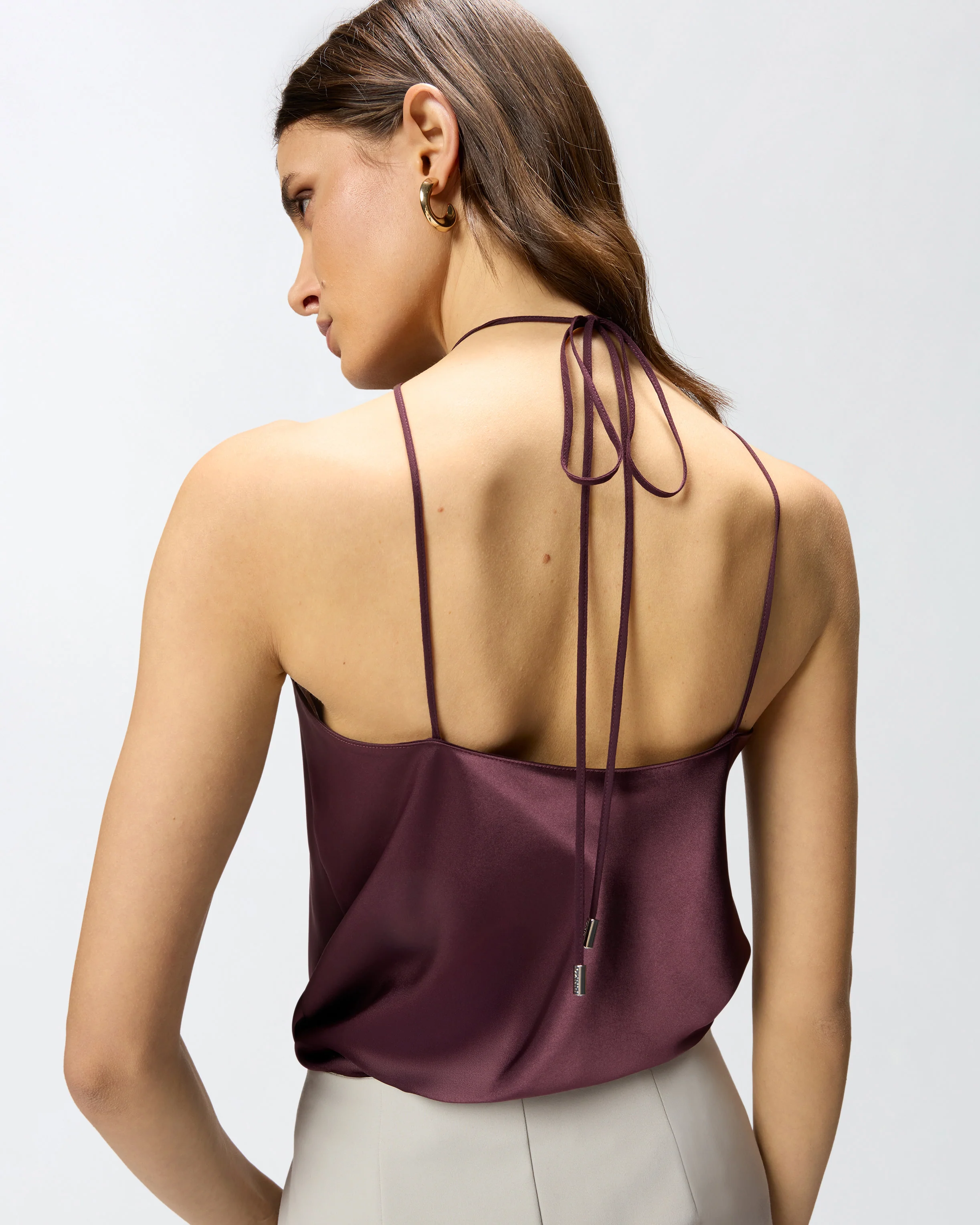 Top in satin with halterneck - Image 4