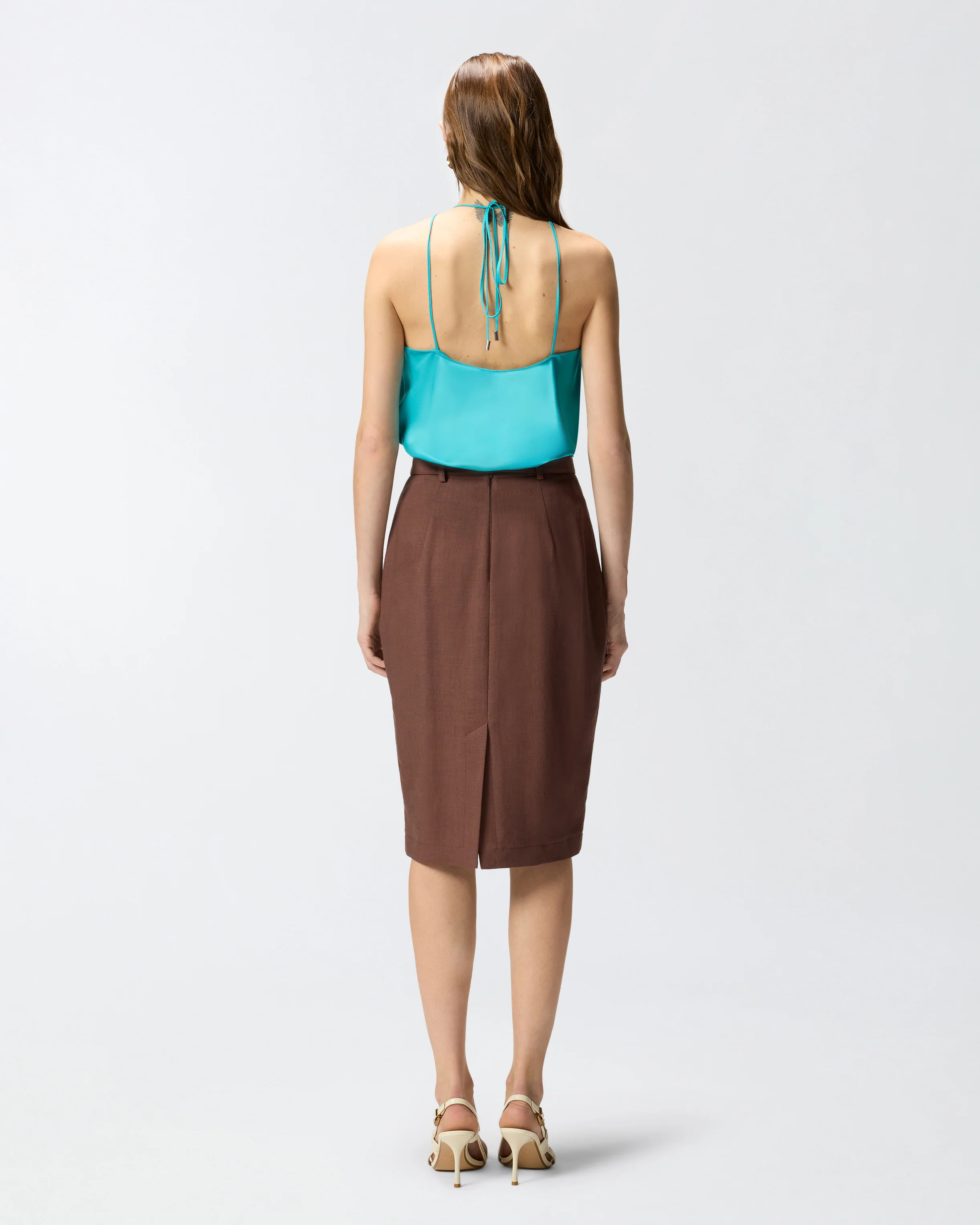 Top in satin with halterneck - Image 3