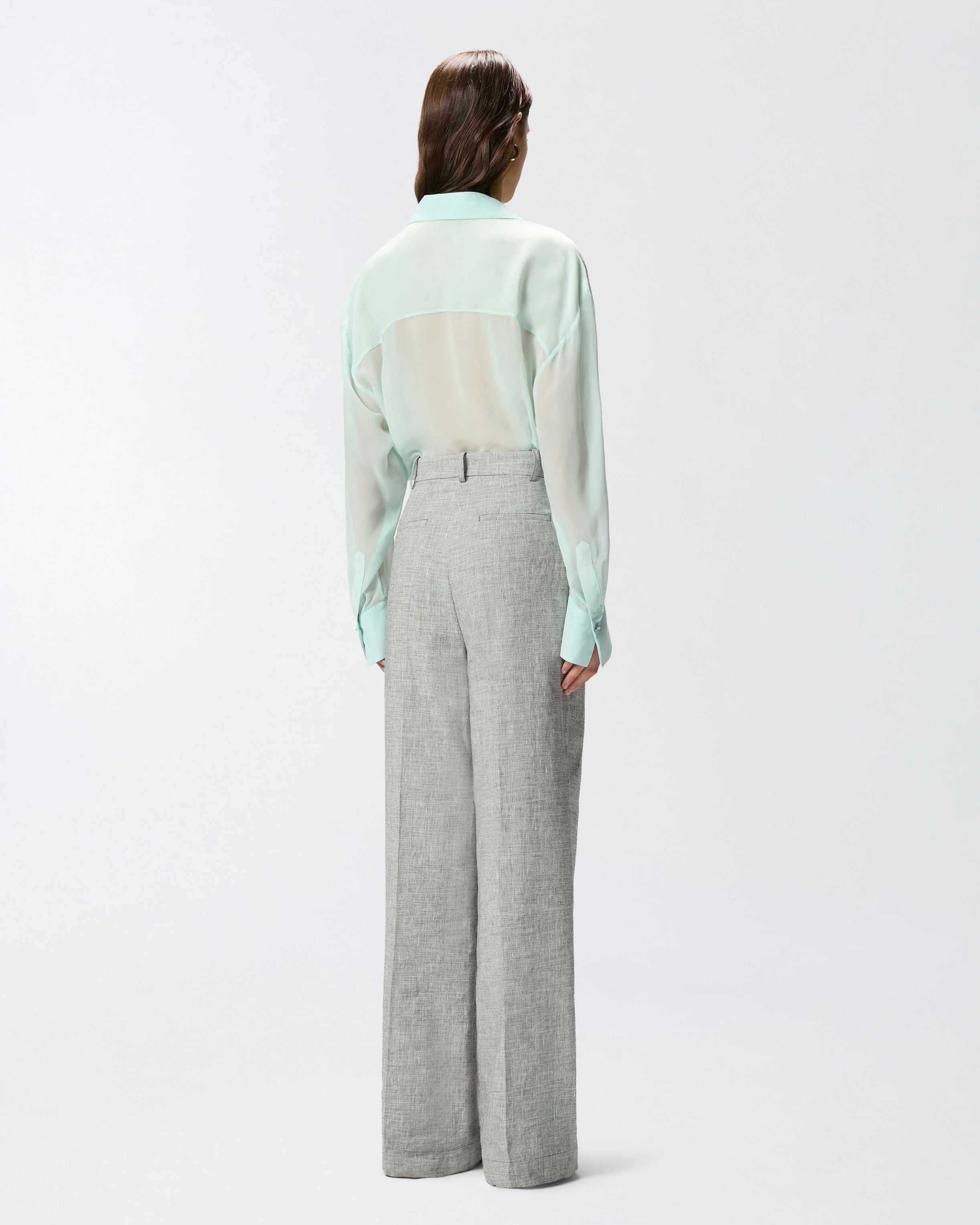 Transparent shirt in chiffon - Image 3