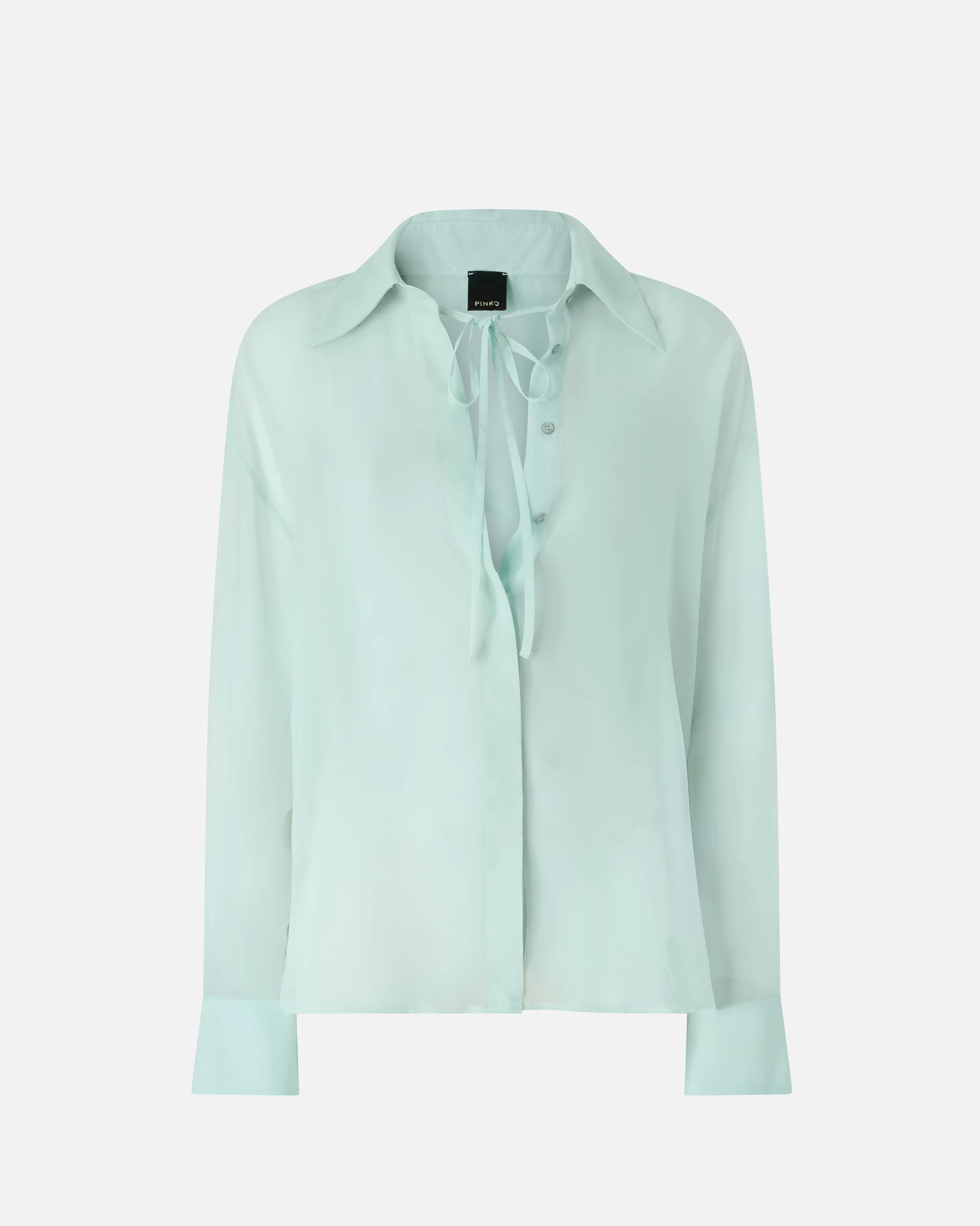 Transparent shirt in chiffon - Image 5