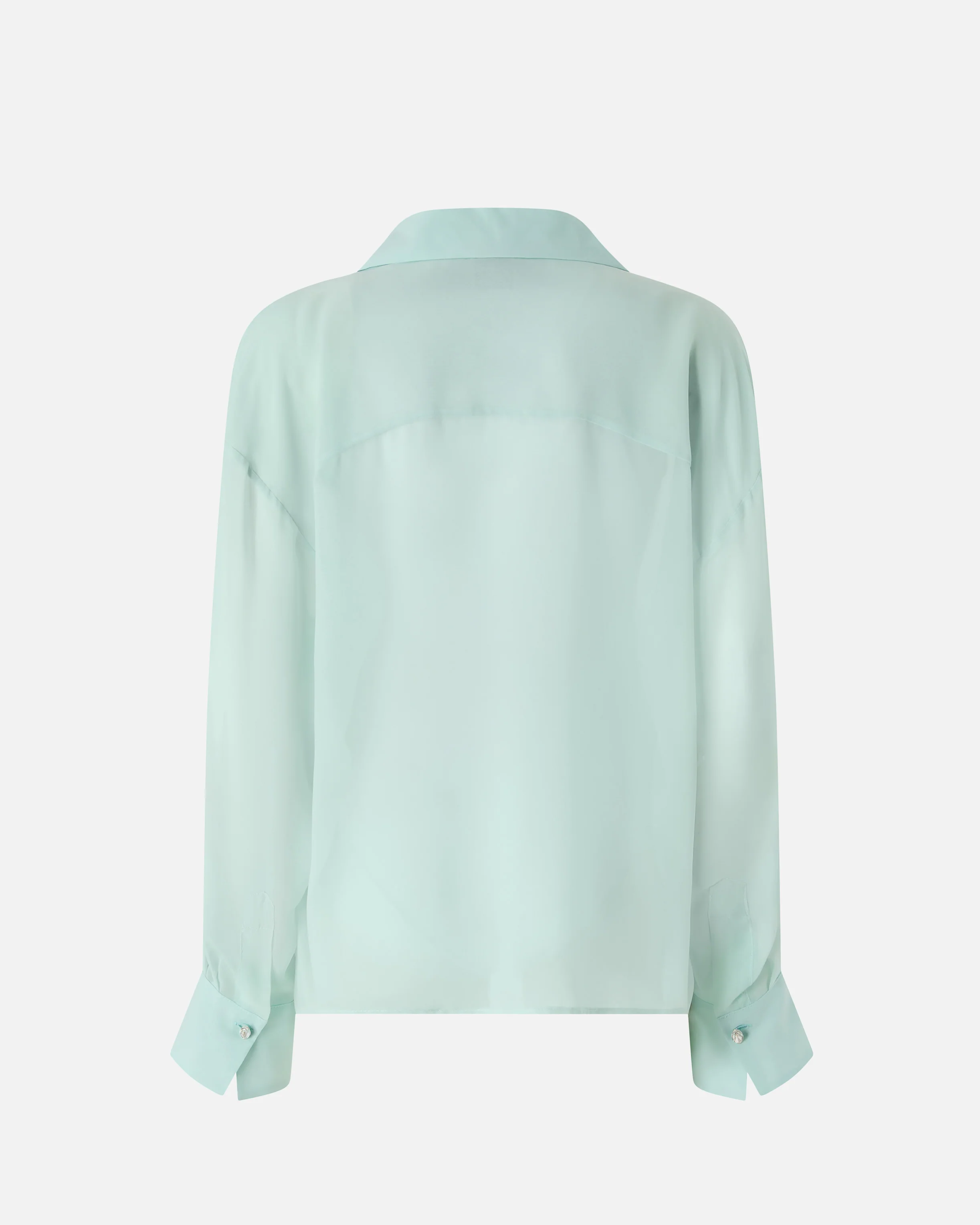 Transparent shirt in chiffon - Image 6