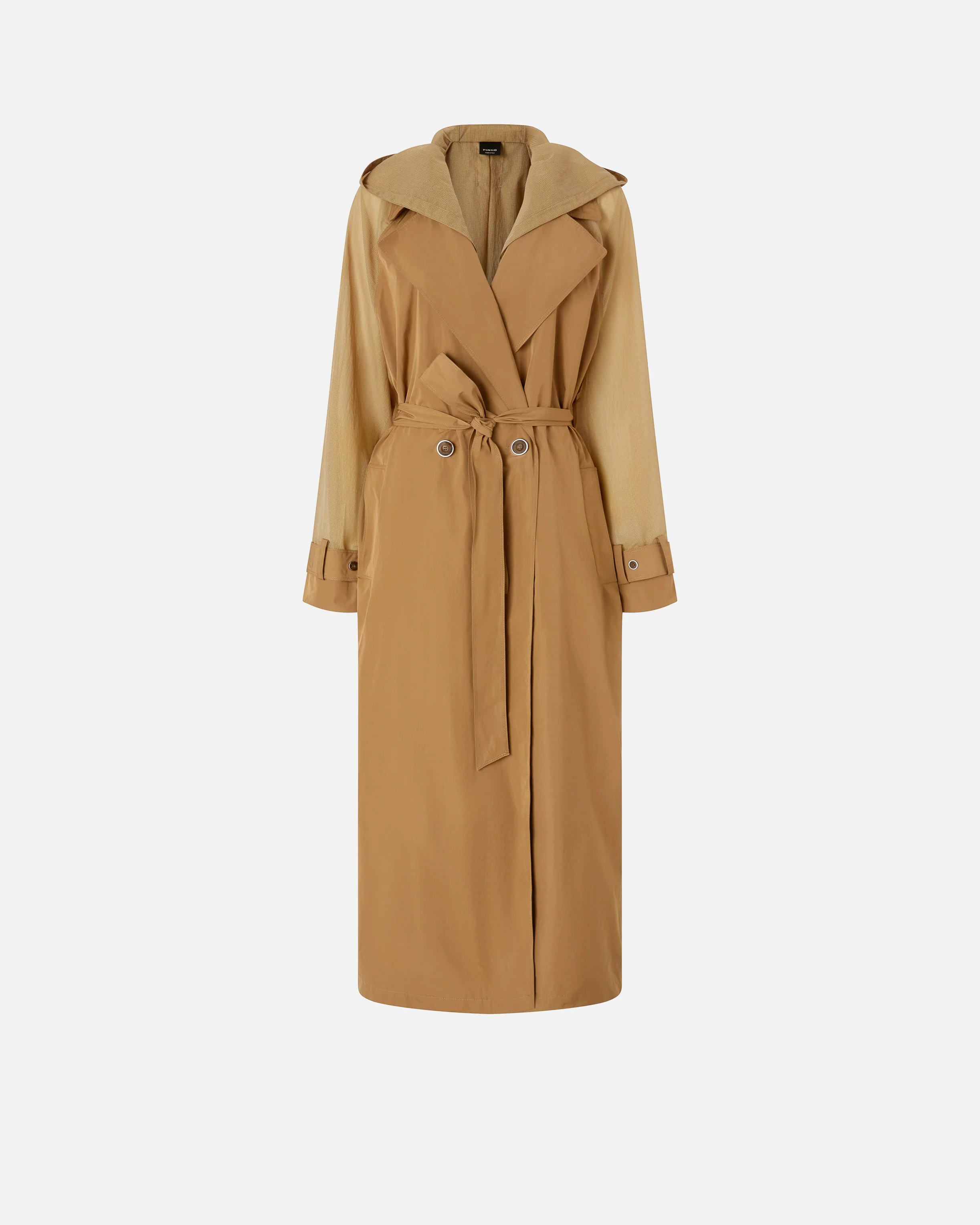 Trench coat with sheer inserts - Image 5