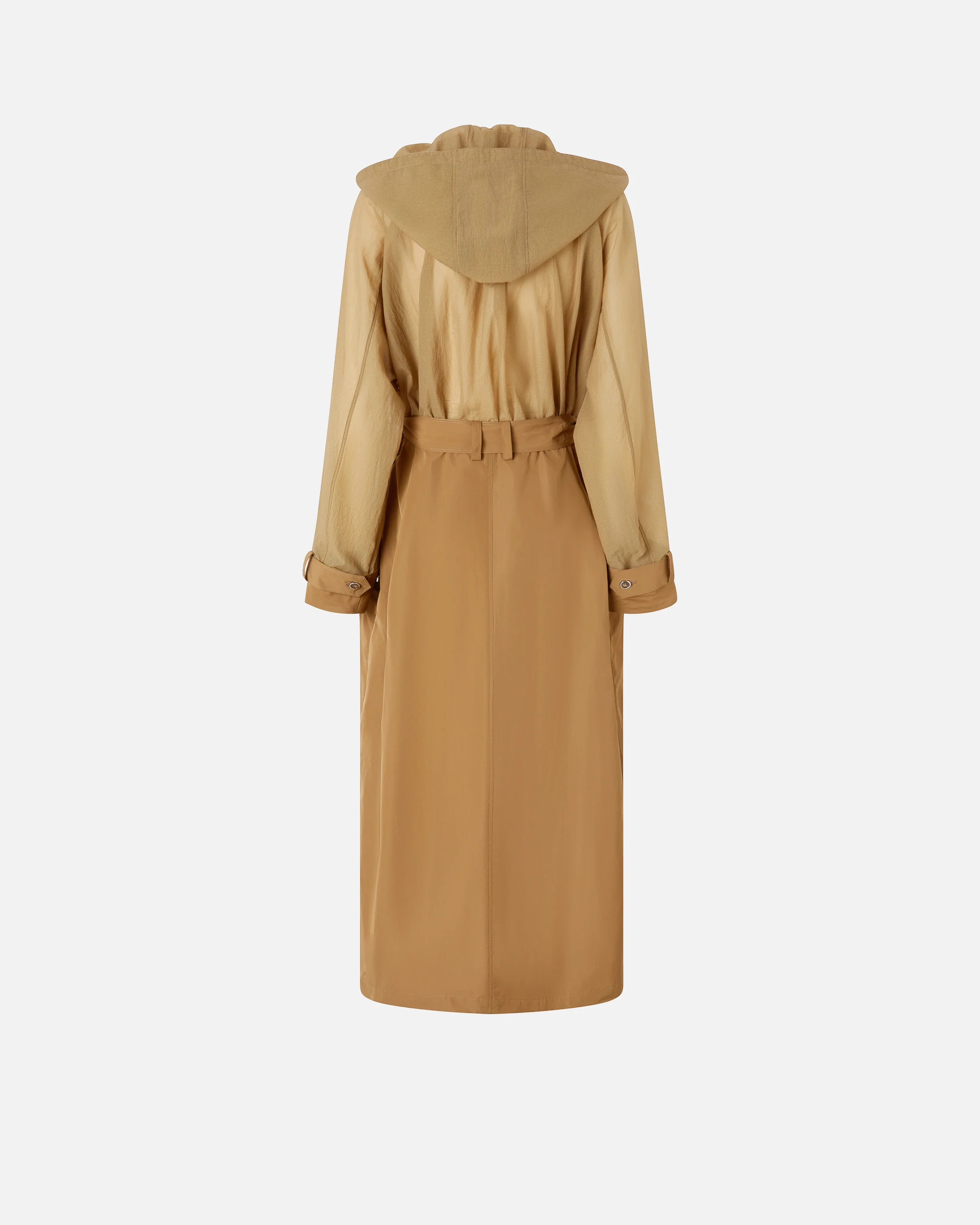 Trench coat with sheer inserts - Image 6