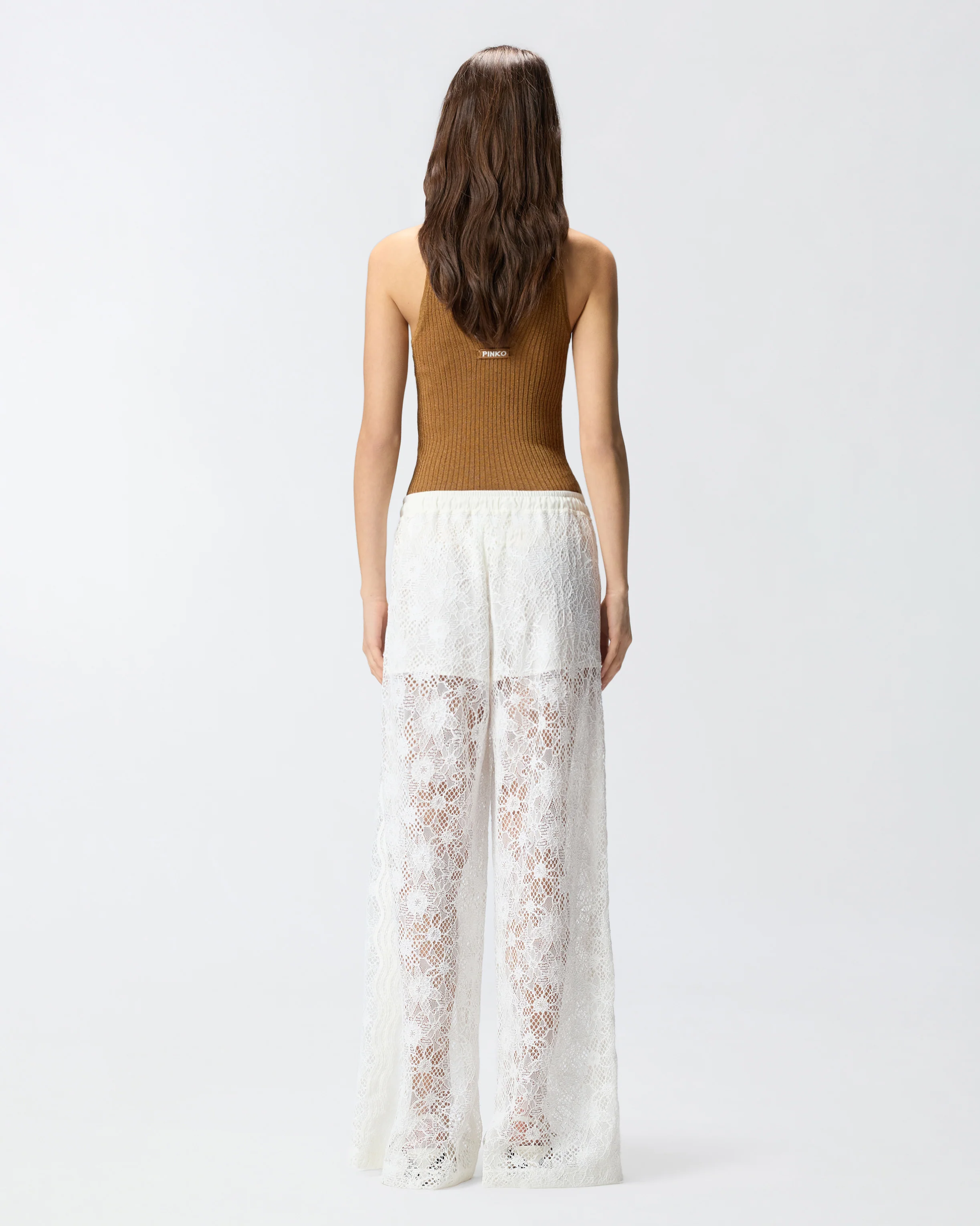 Trousers in floral embroidered lace - Image 3