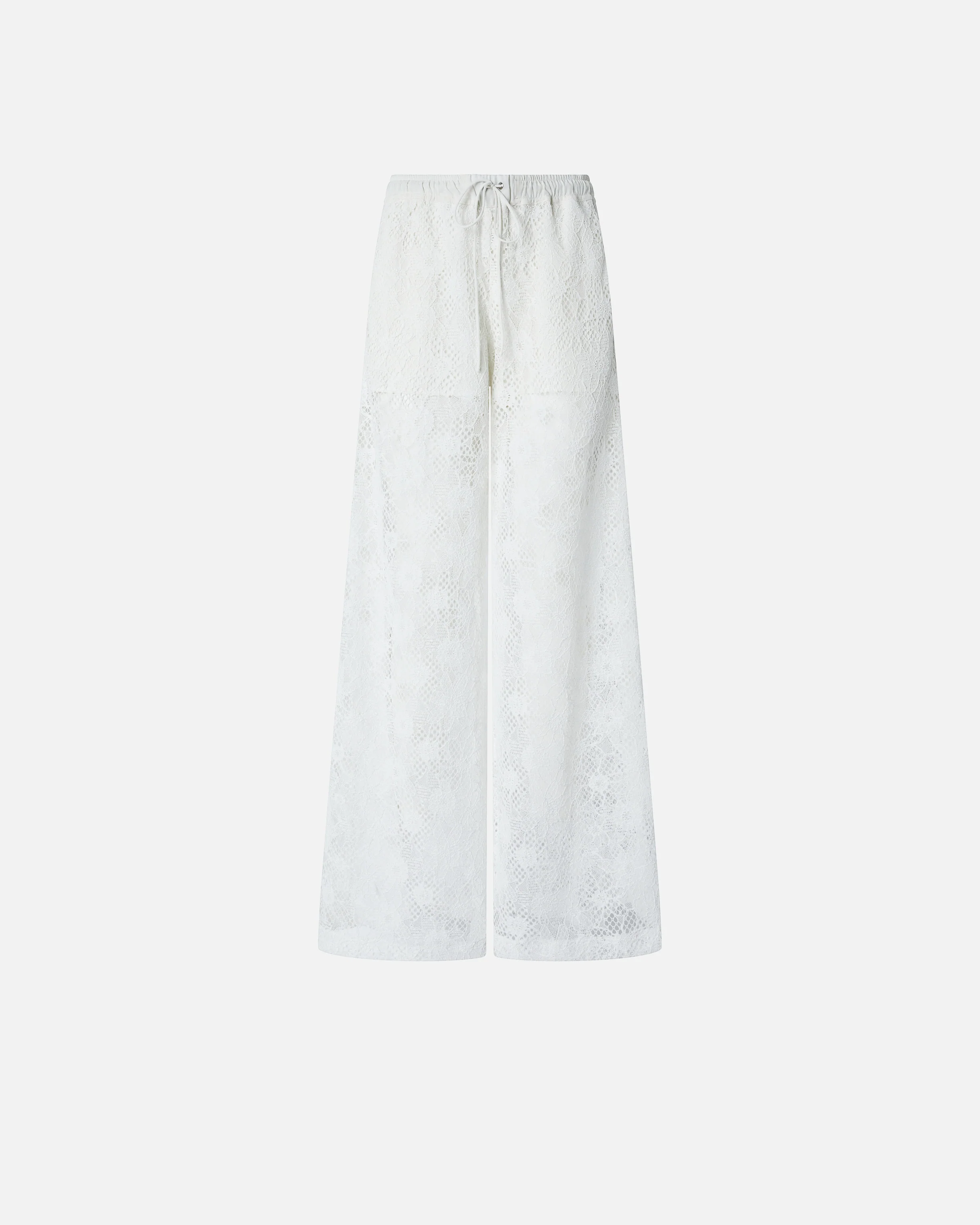 Trousers in floral embroidered lace - Image 5