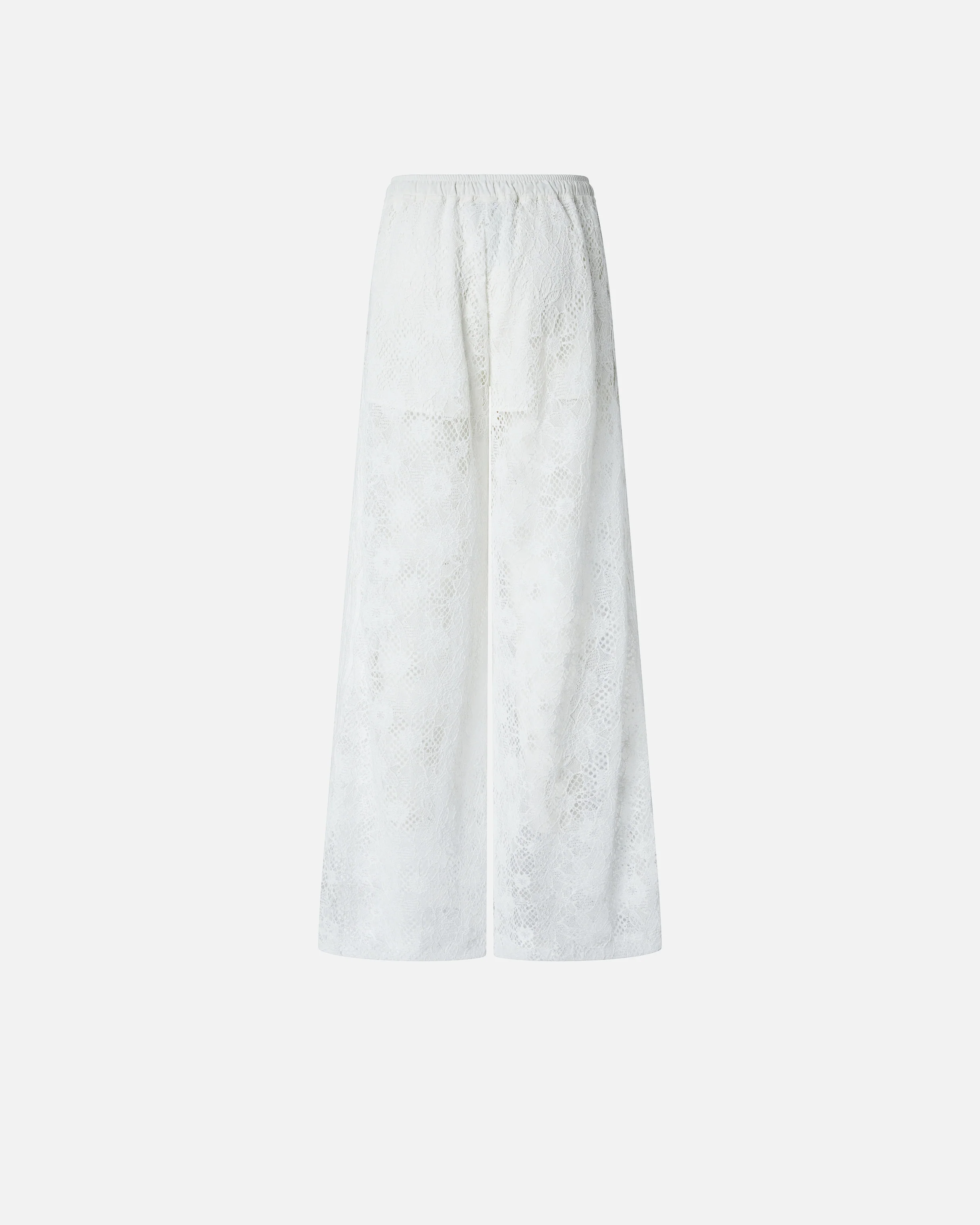 Trousers in floral embroidered lace - Image 6