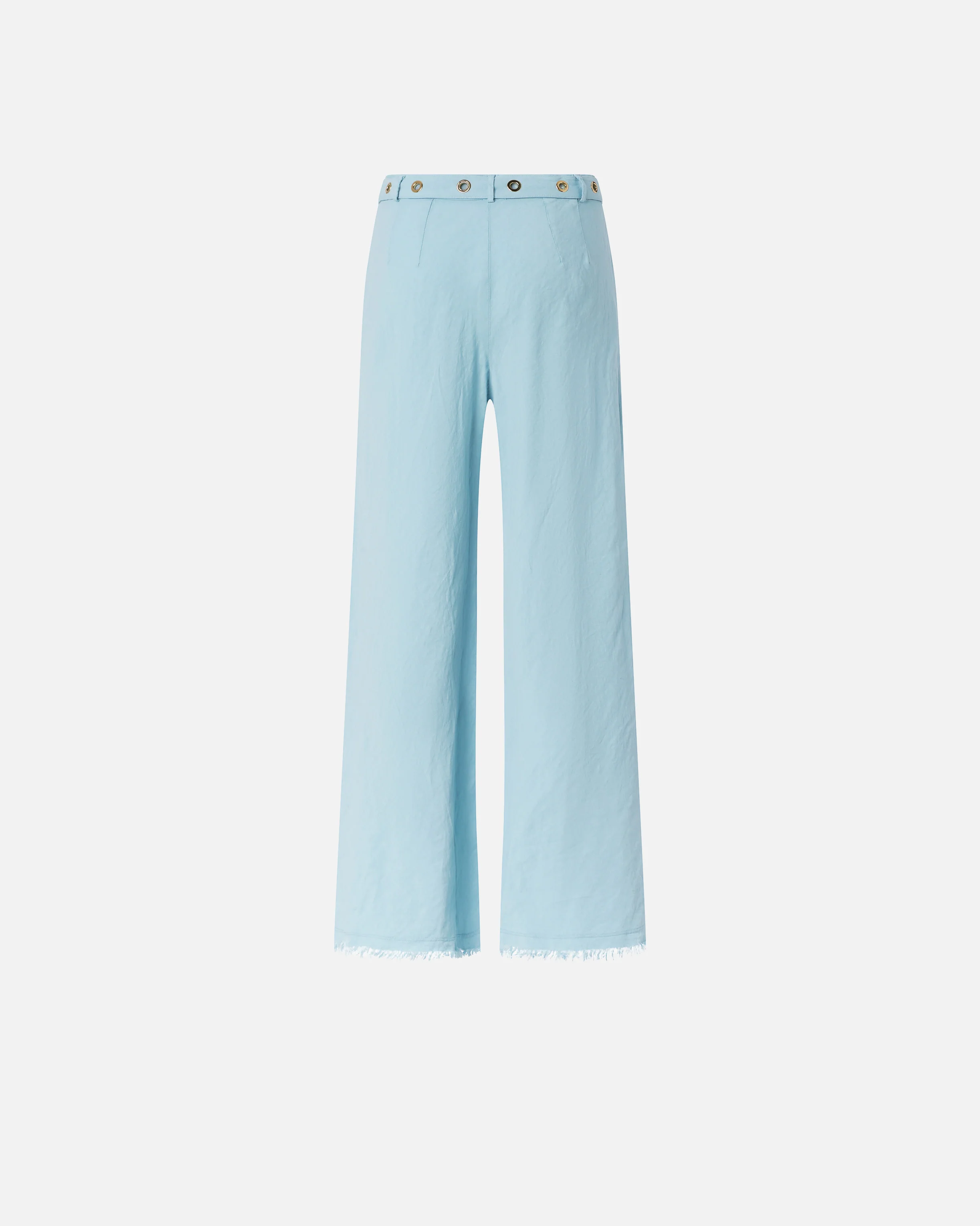 Trousers in linen blend with belt - Image 6