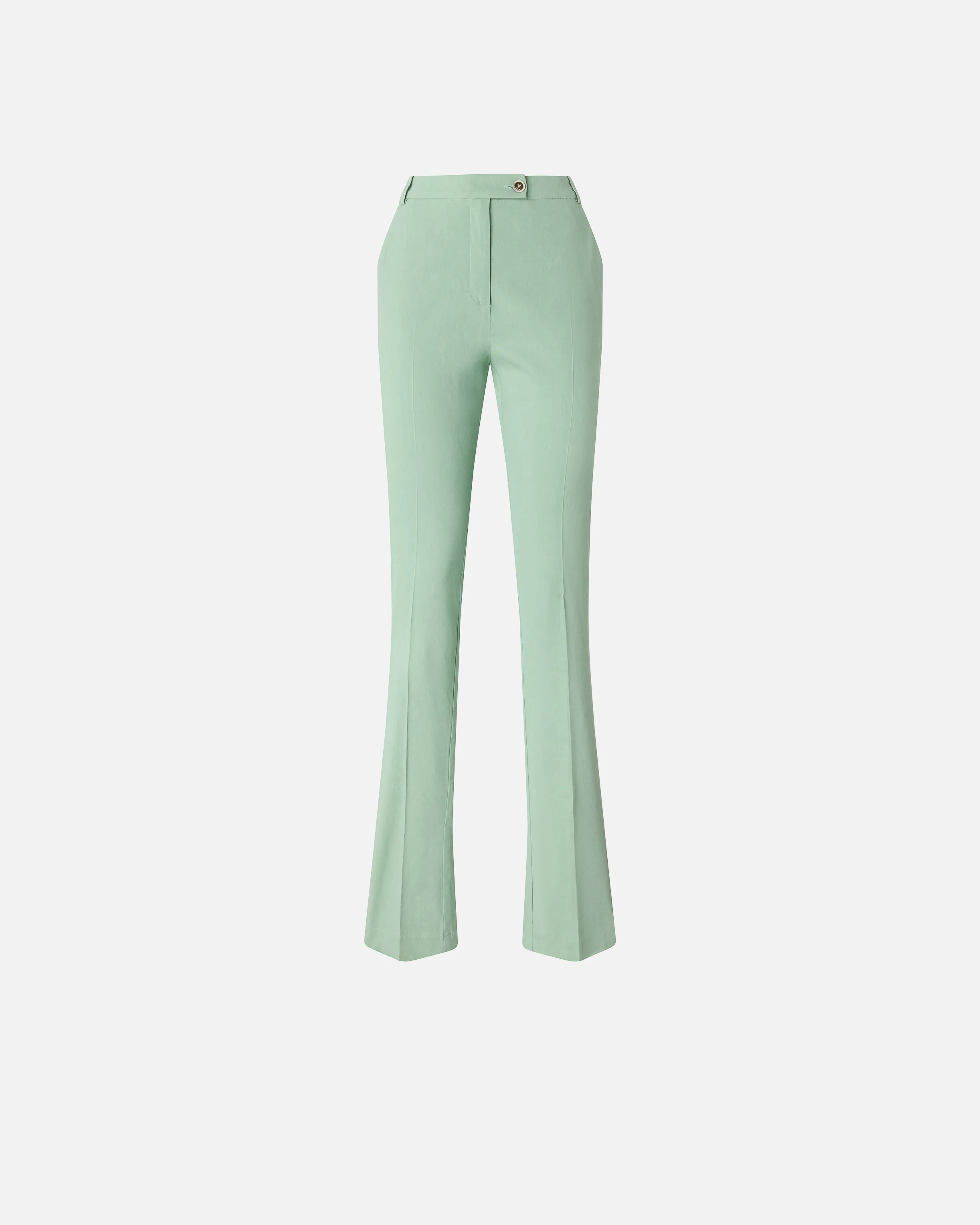 Trousers in linen blend with pressed pleat - Image 5