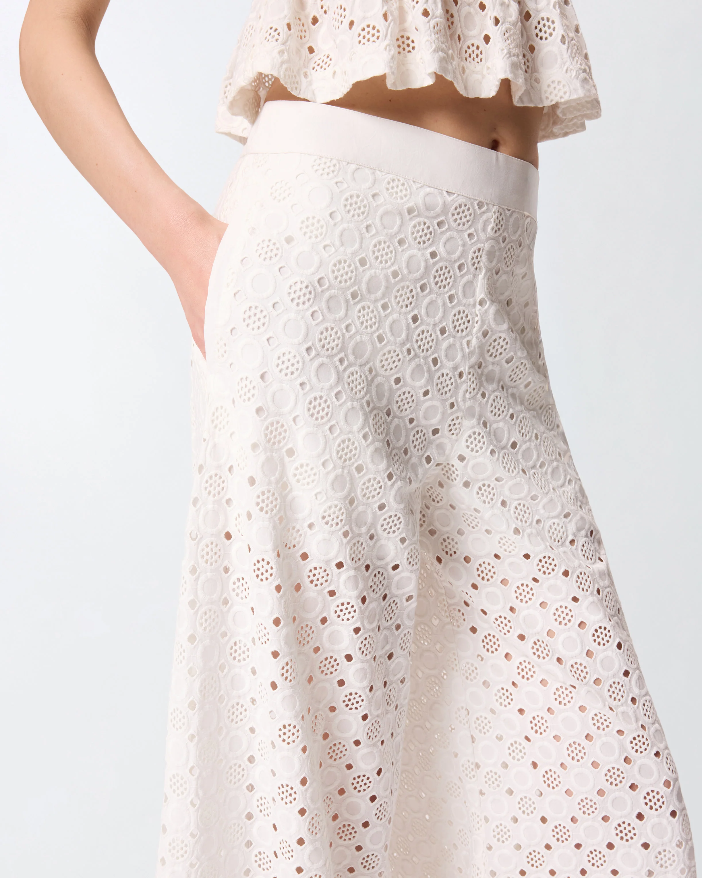 Trousers with openwork motif - Image 4