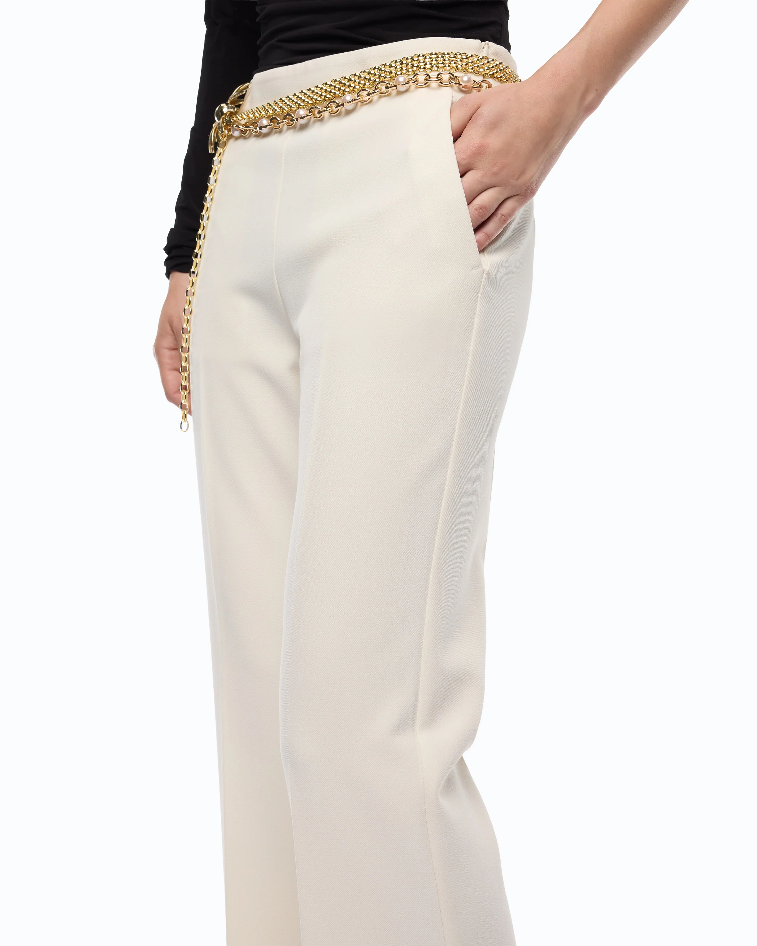 Trousers with pressed crease detail - Image 3