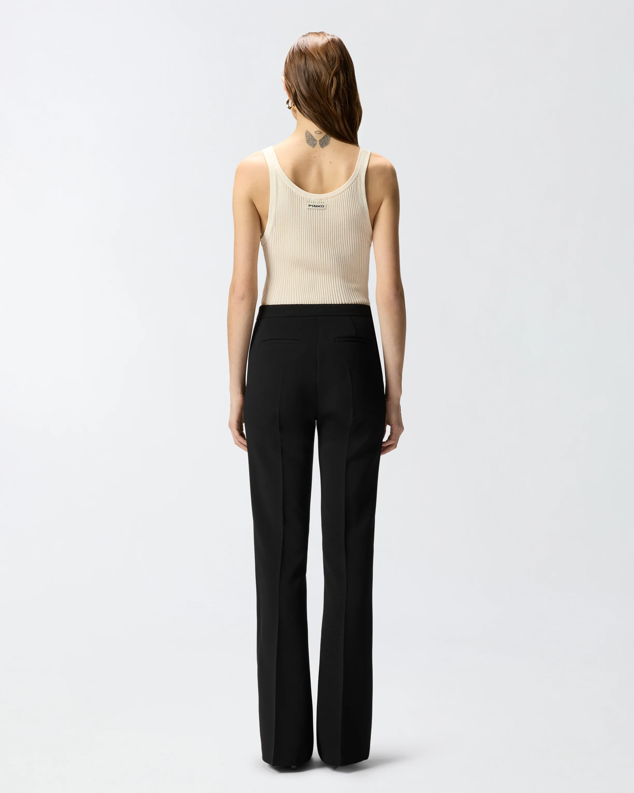 Trousers with pressed pleat detail - Image 3