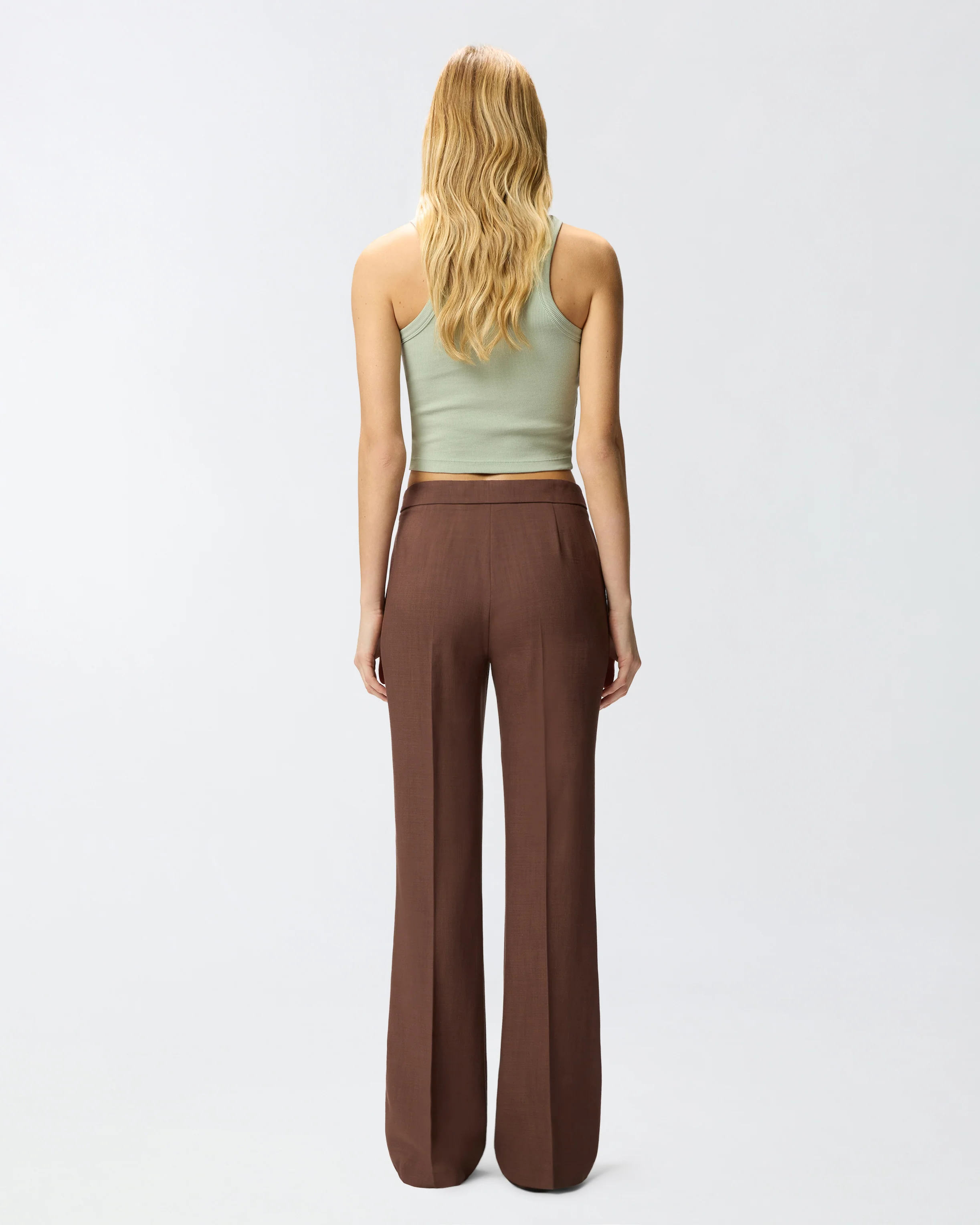 Trousers with pressed pleat detail - Image 3