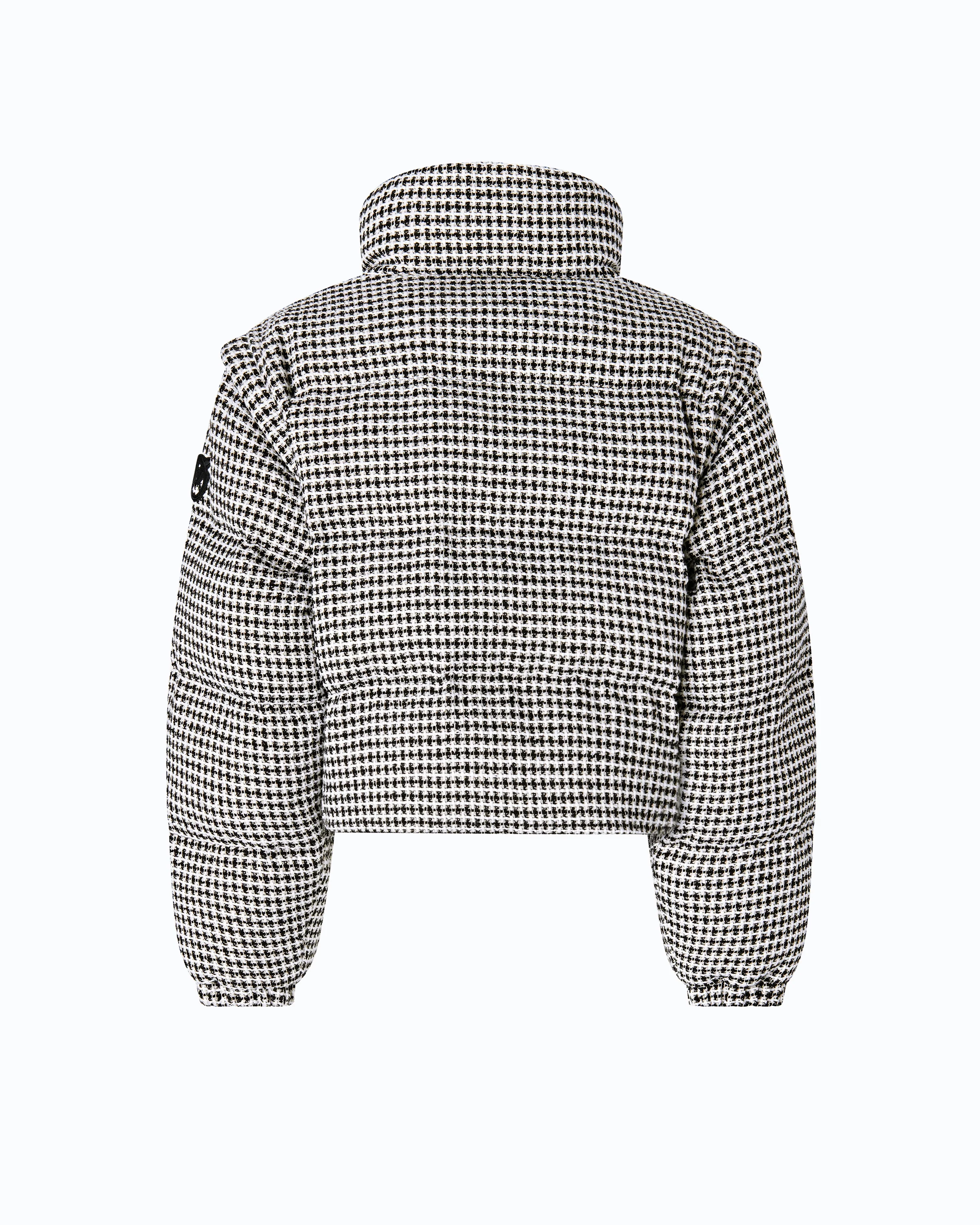 Tweed down jacket with detachable sleeves - Image 6