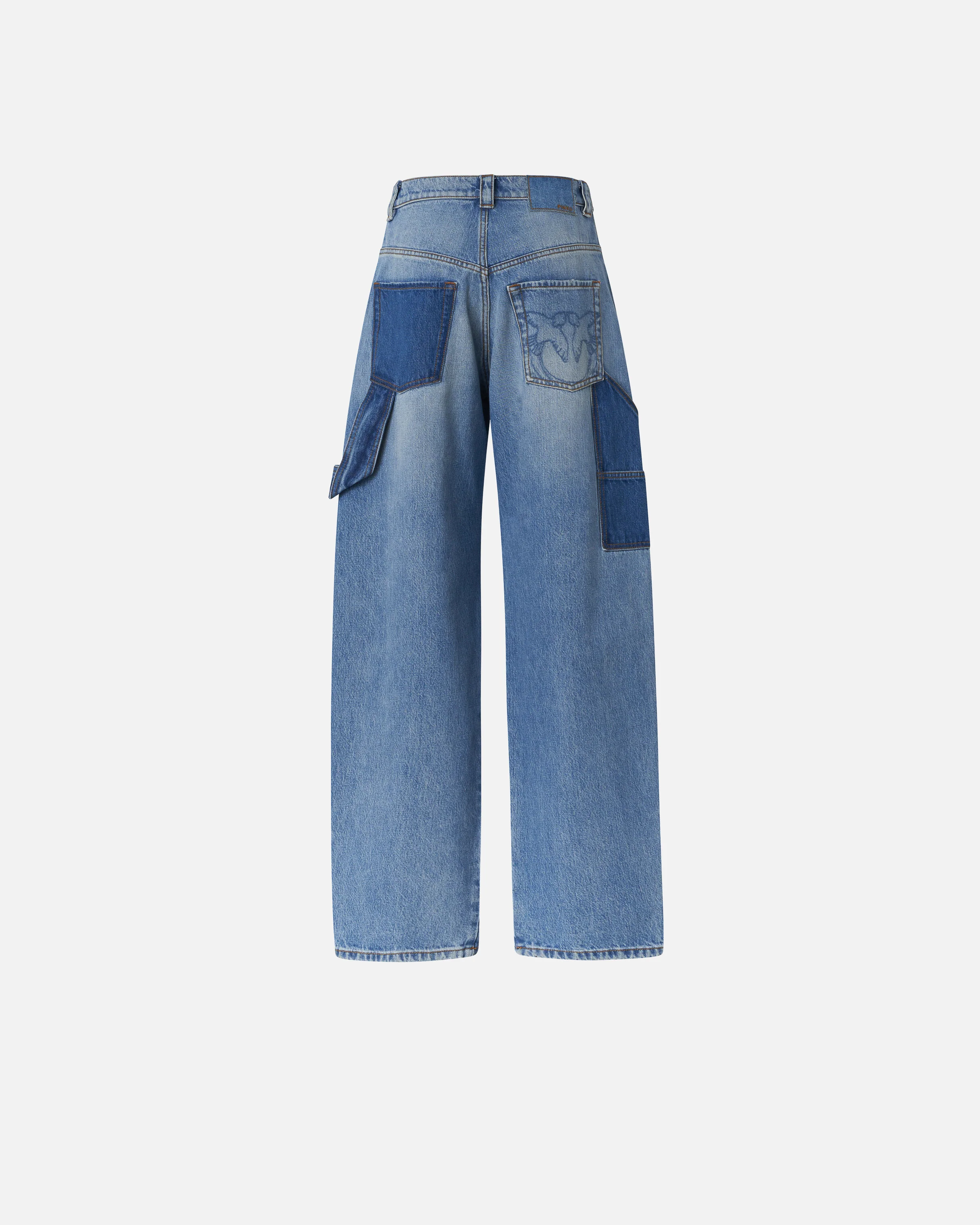 Two-tone balloon-fit jeans - Image 6