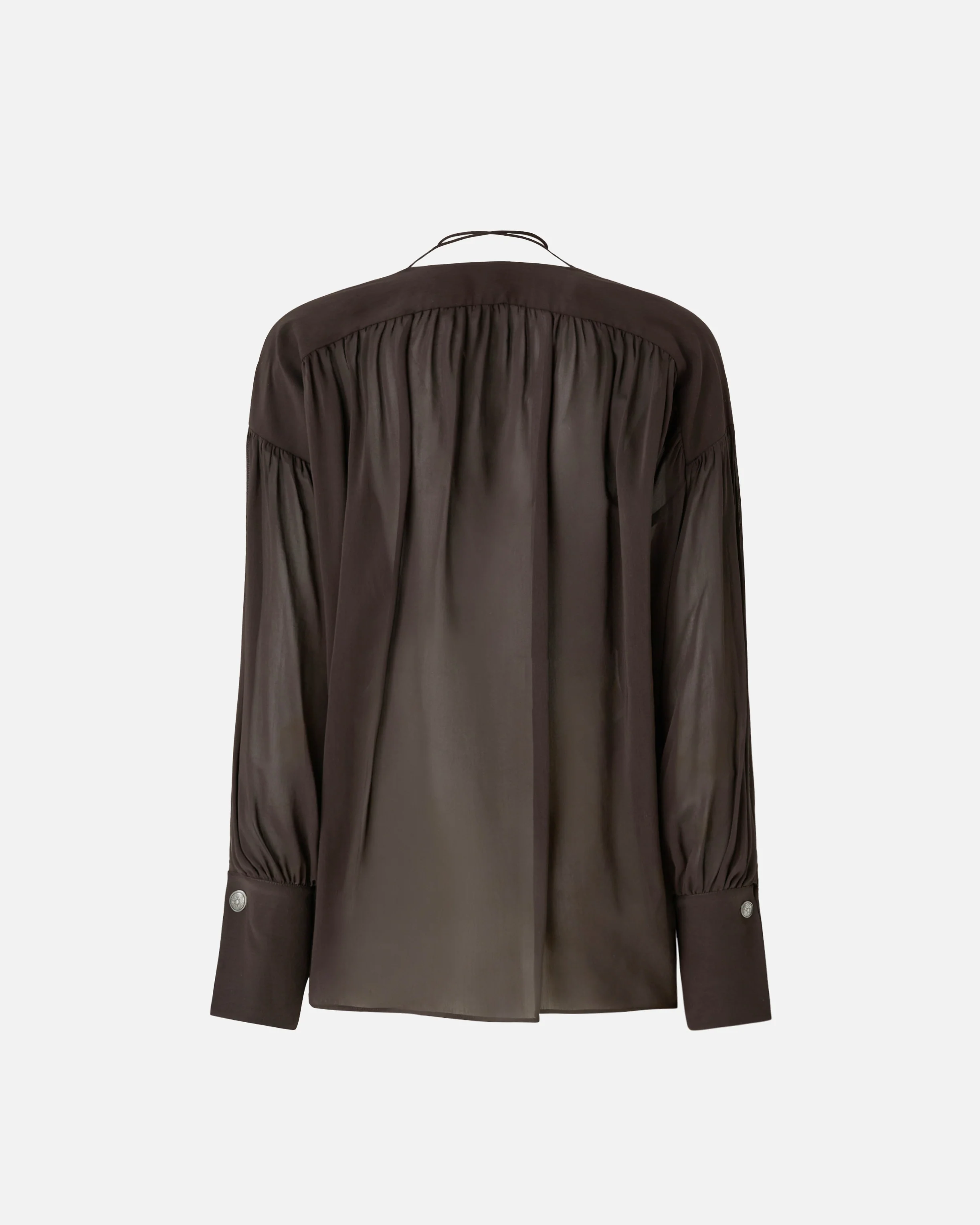 V-neck blouse with gathering - Image 6