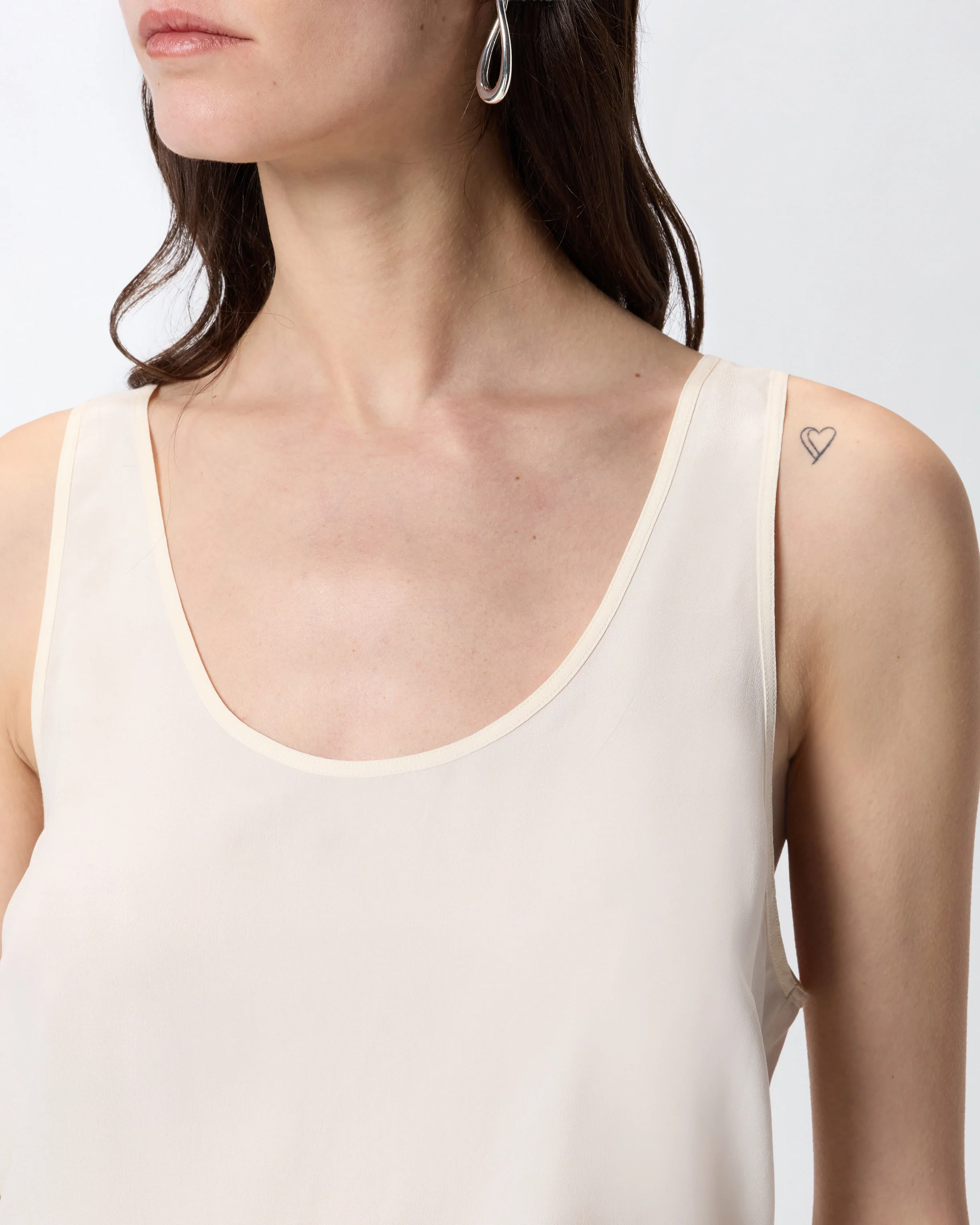 Vest top in sand wash silk - Image 4