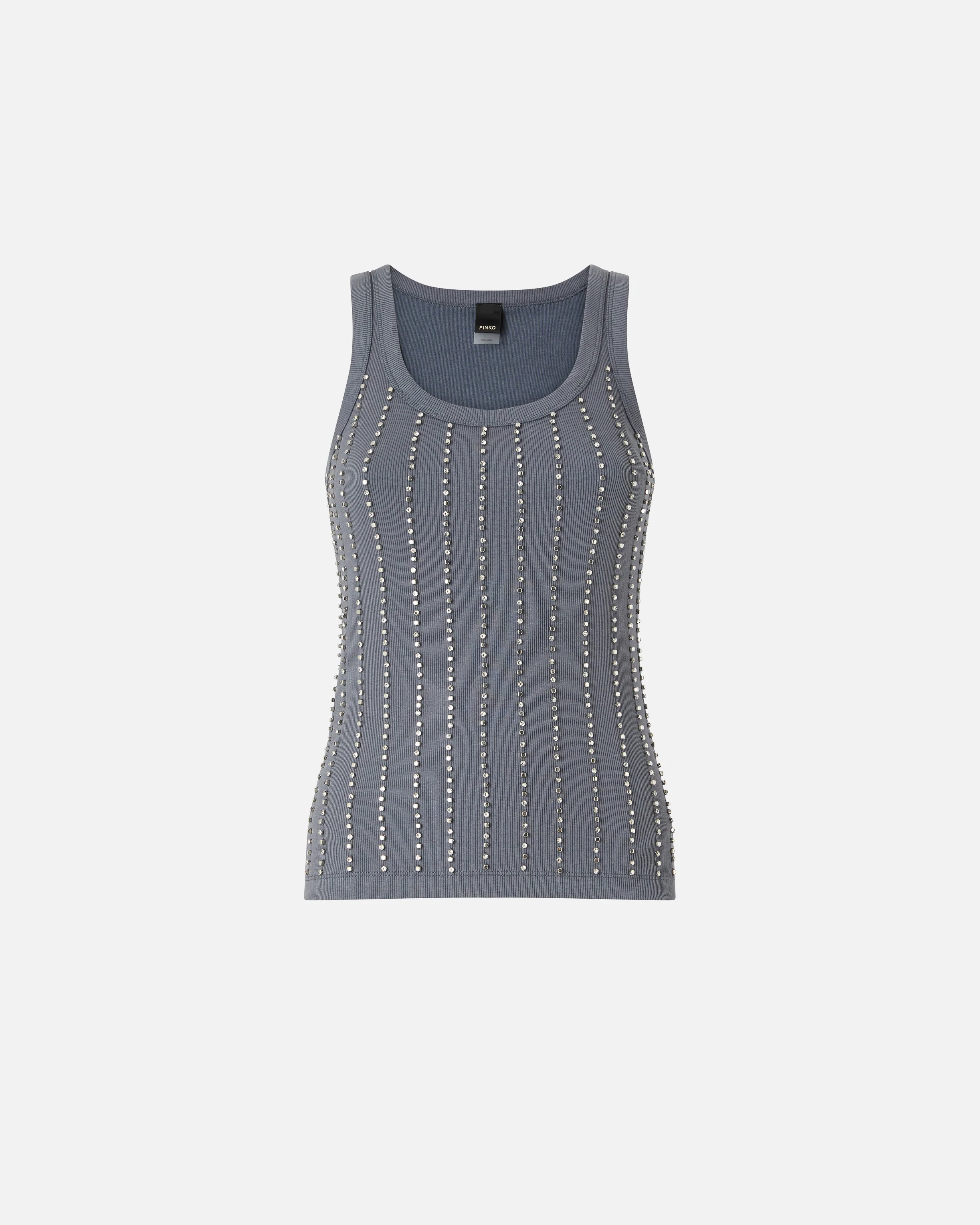 Vest top with jewel details - Image 5