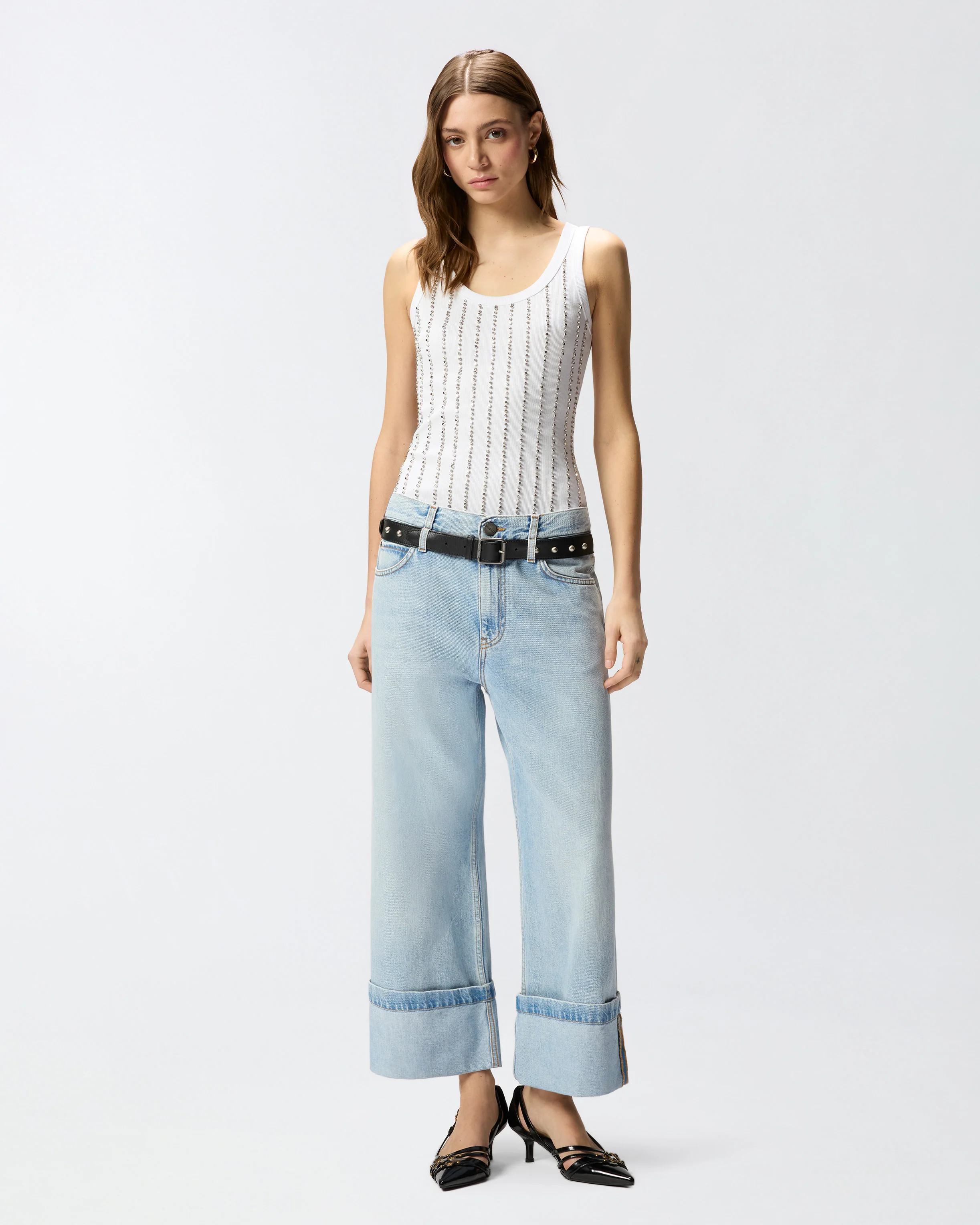 Vest top with jewel details - Image 2