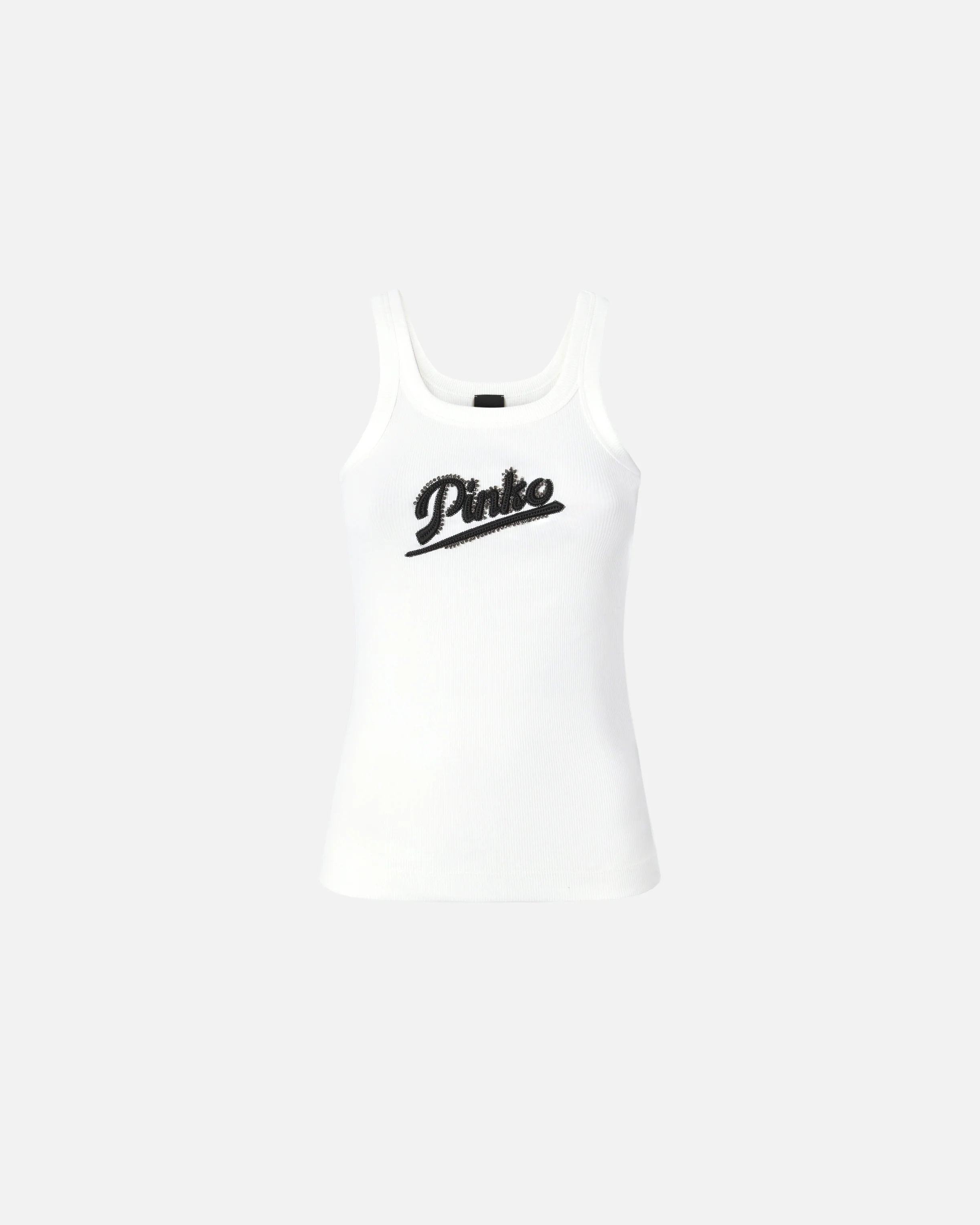 Vest top with PINKO embroidery and rhinestones - Image 5