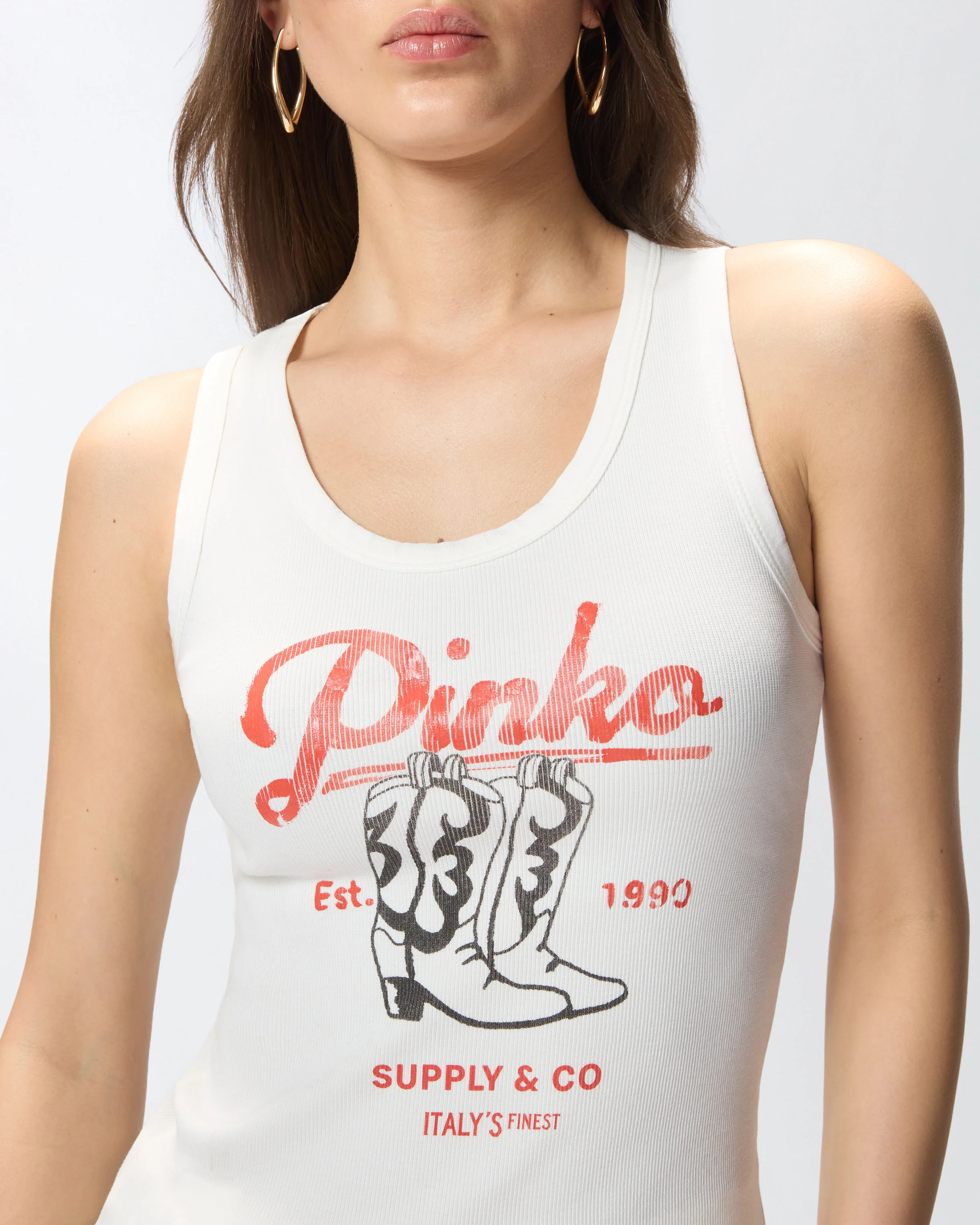 Vest top with vintage print - Image 4