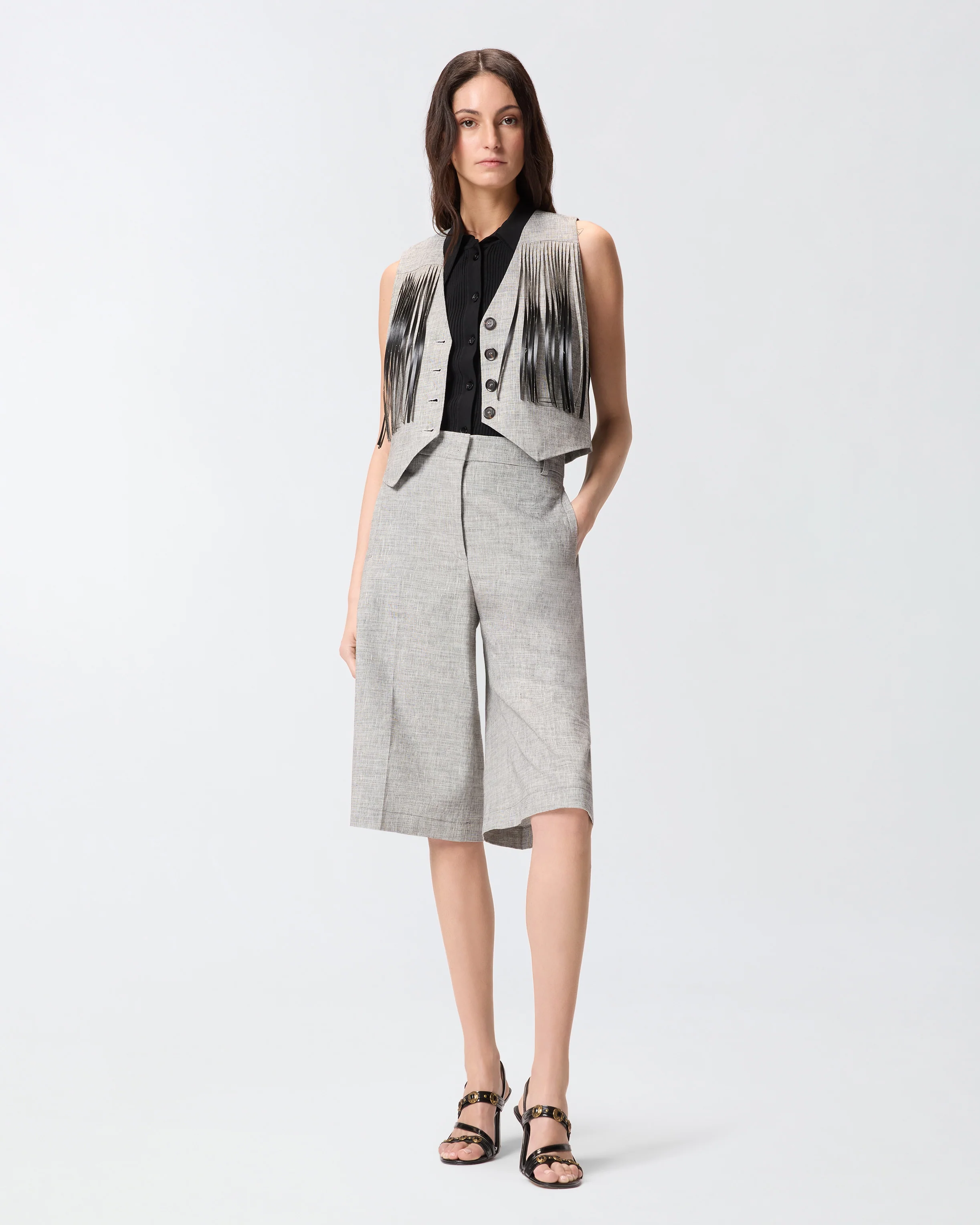 Vest with fringing - Image 2