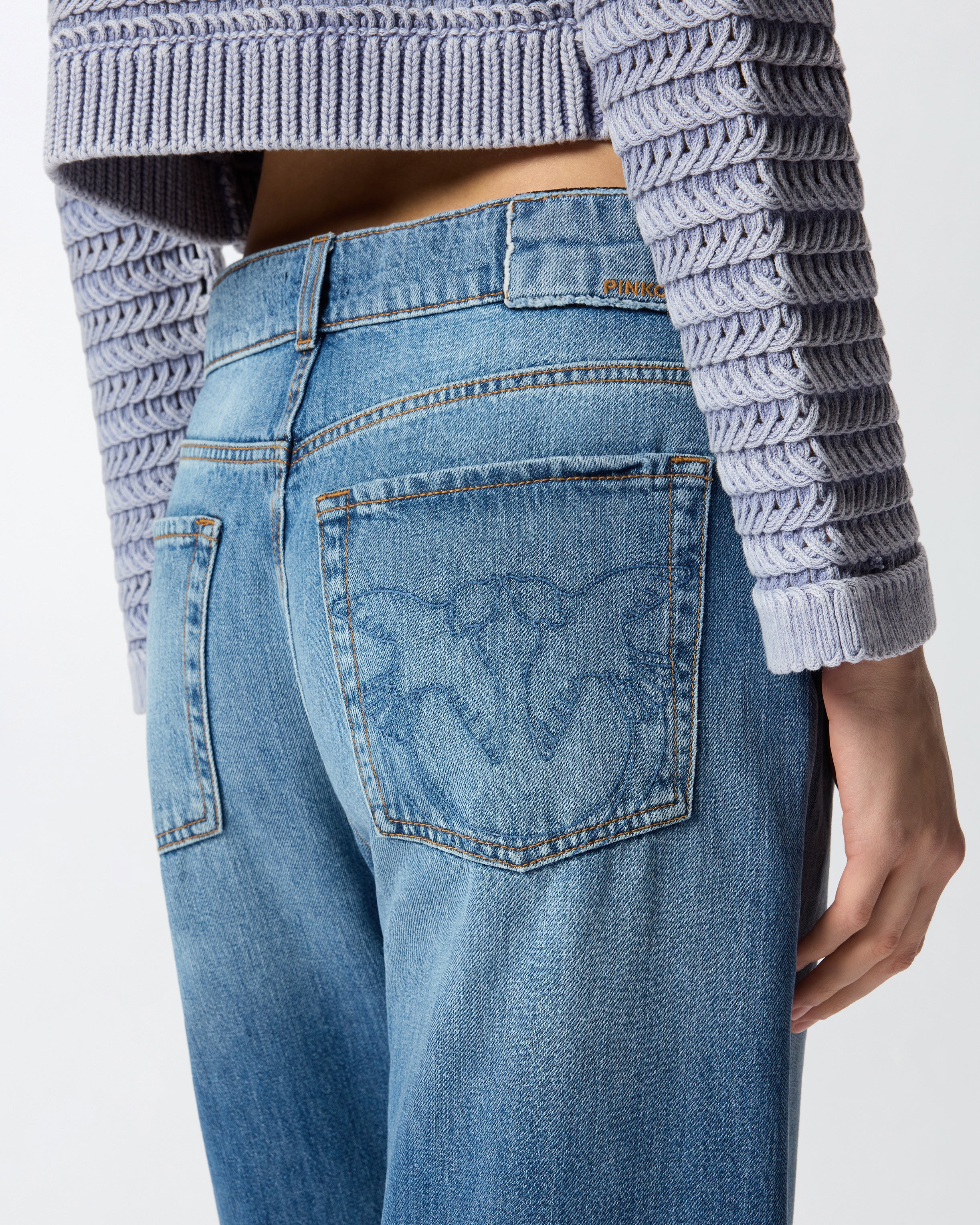Wide-leg jeans with fading - Image 4