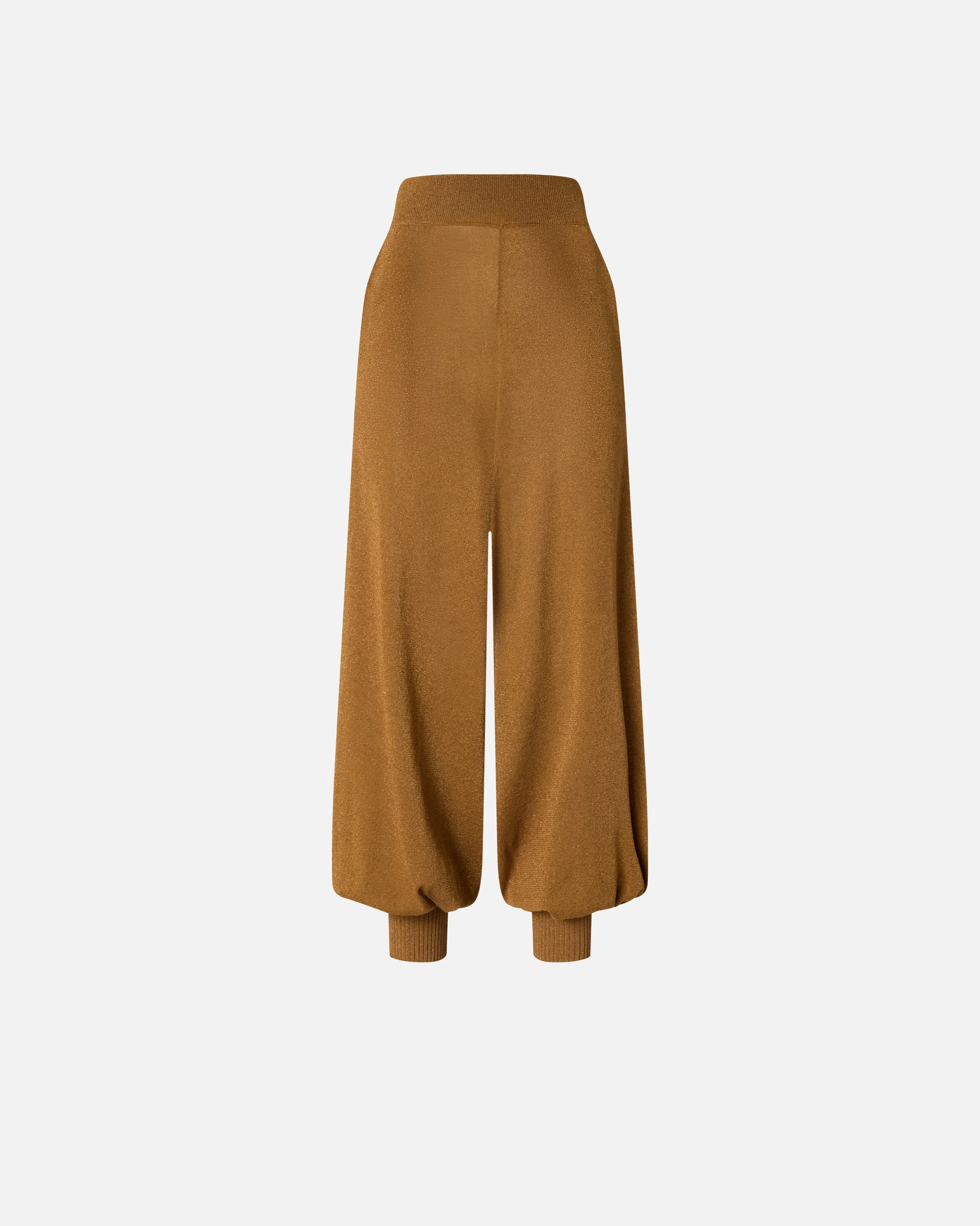 Wide-leg trousers with metallic yarn - Image 5