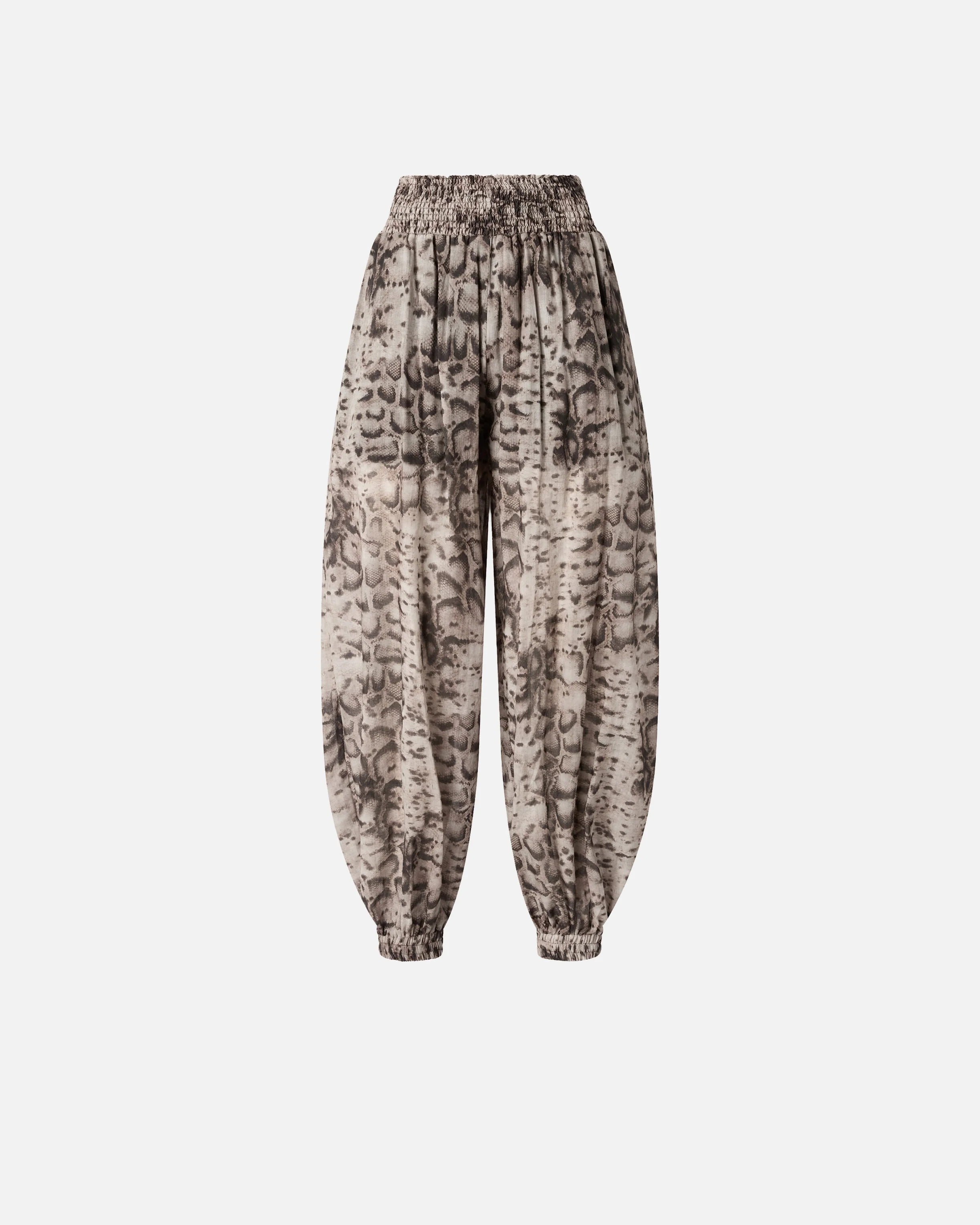 Wide-leg trousers with snake print - Image 5