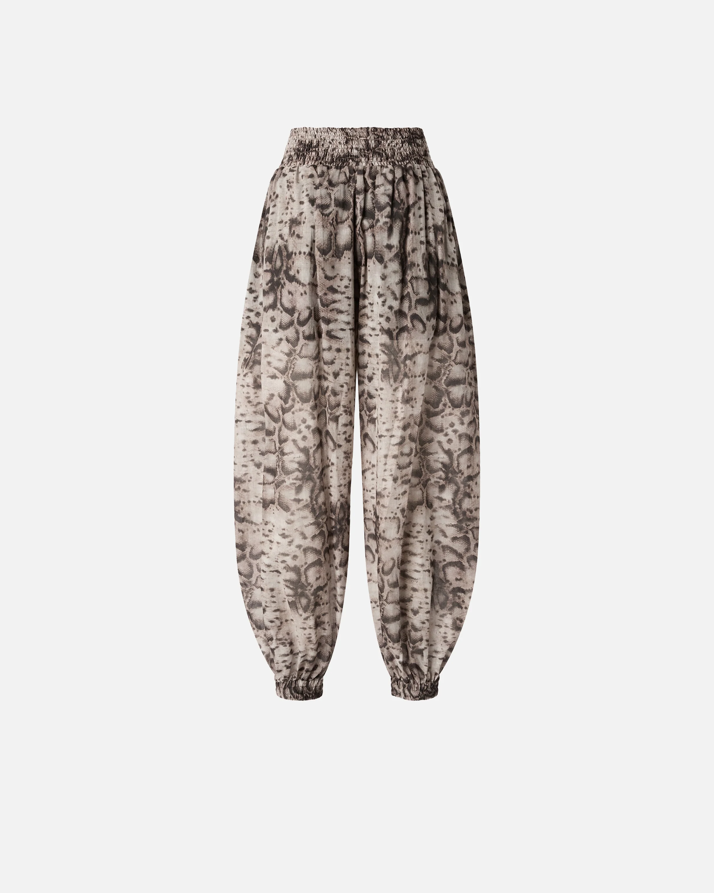 Wide-leg trousers with snake print - Image 6