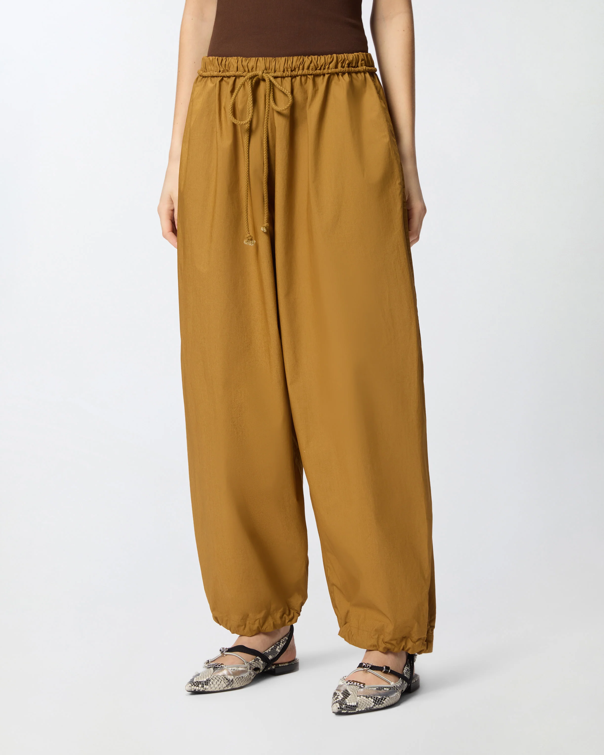 Wide-leg trousers with tie - Image 2