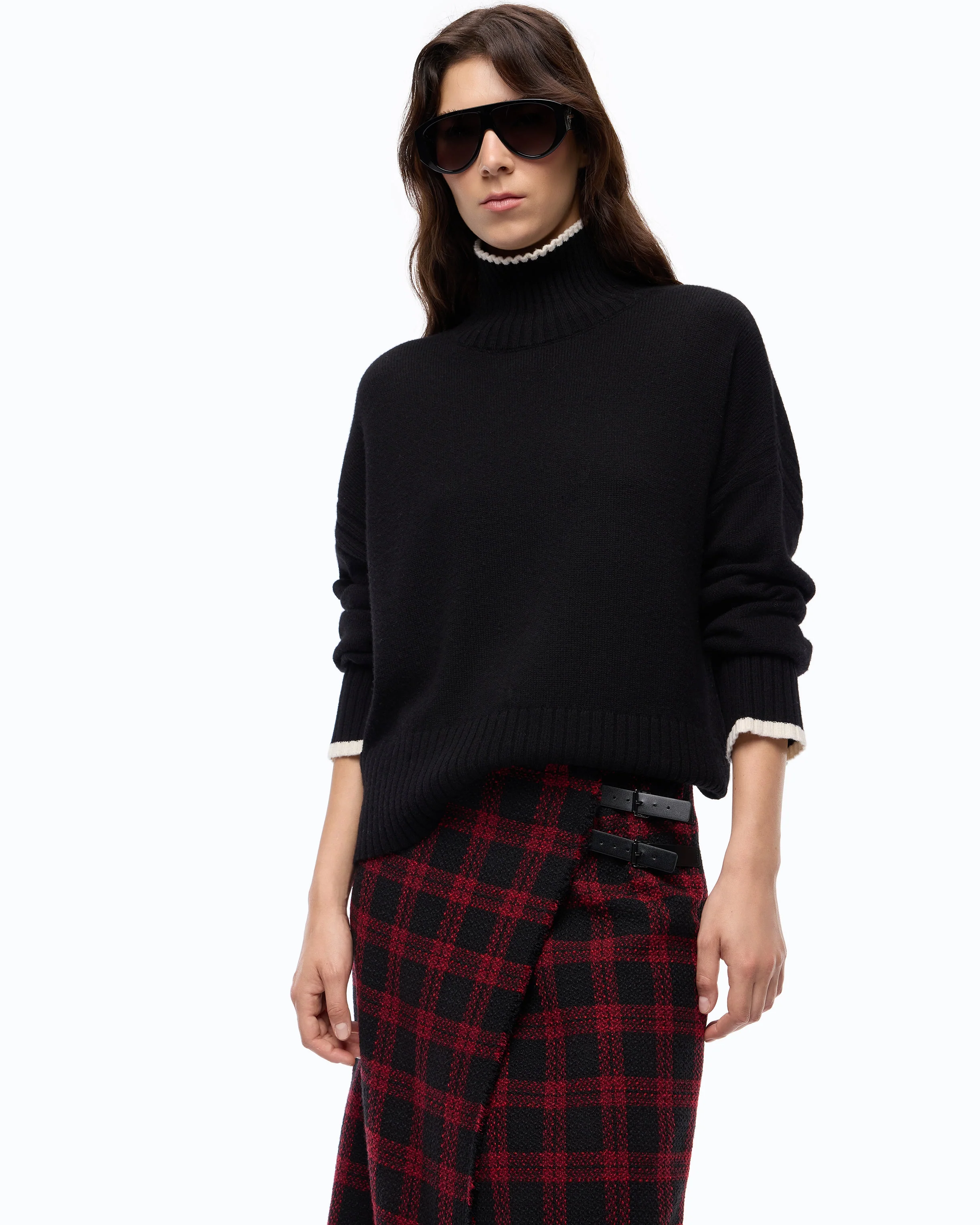 Wool and cashmere turtleneck sweater