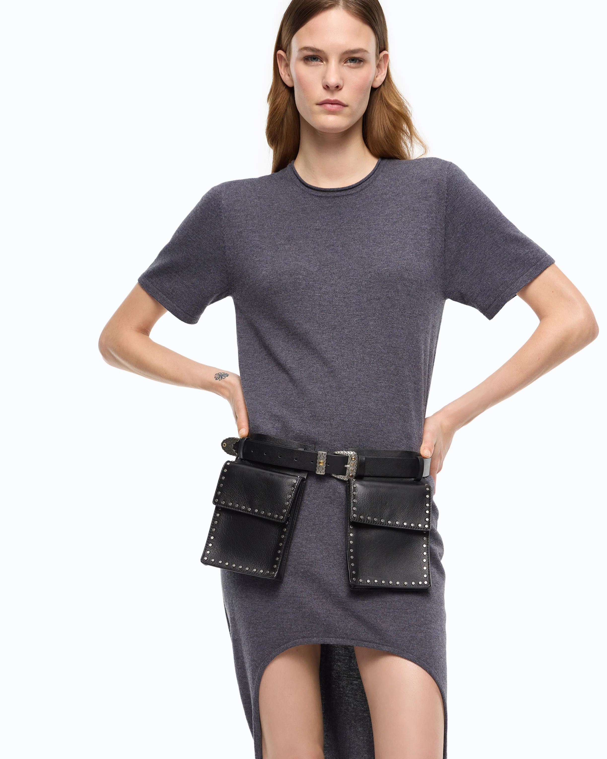Wool-blend dress with longer back - Image 4