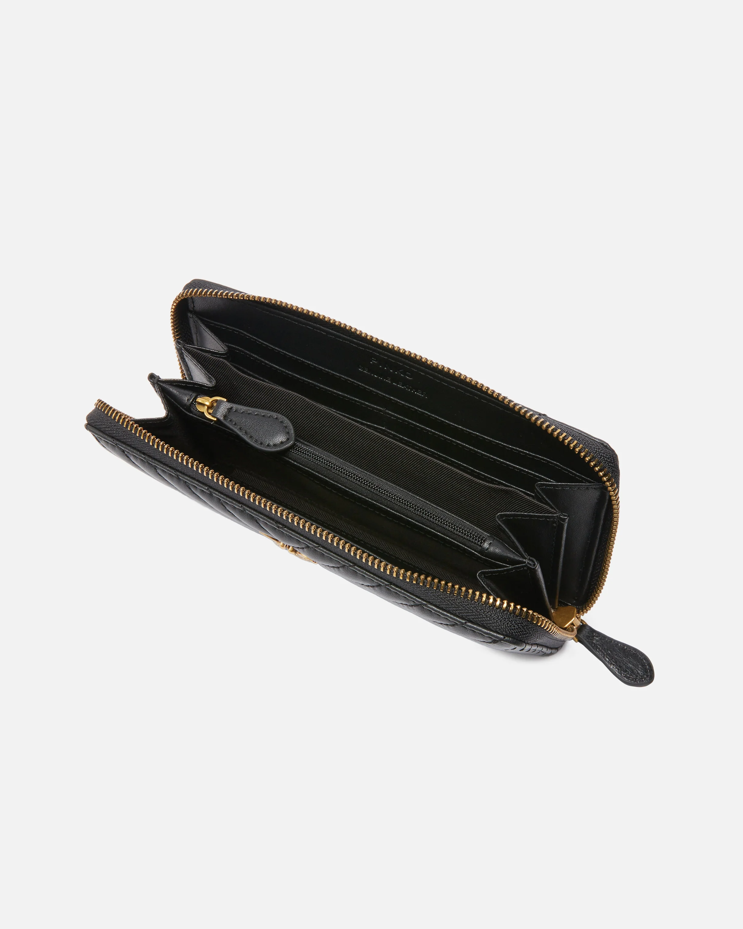 Zip-around wallet in chevron-patterned nappa leather - Image 3