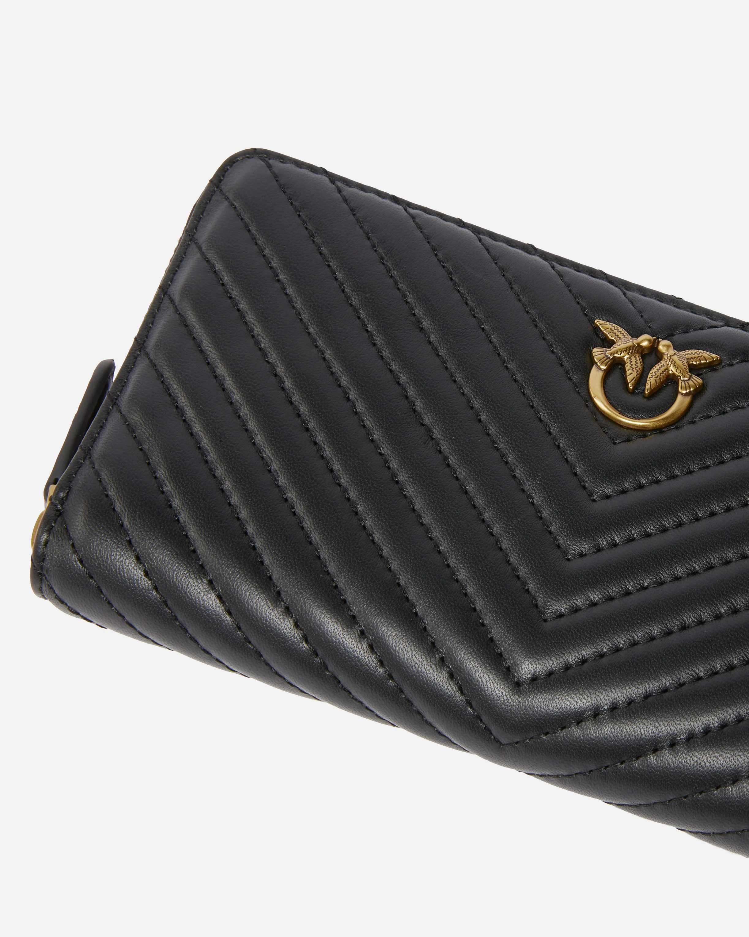 Zip-around wallet in chevron-patterned nappa leather - Image 4